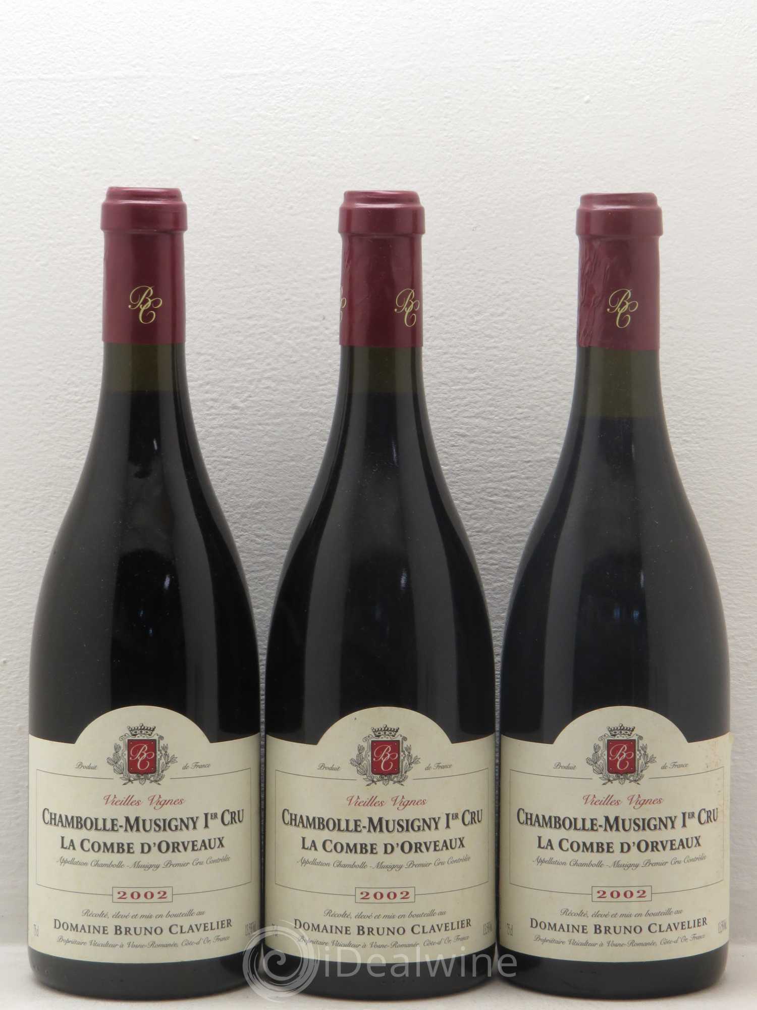 Chambolle-Musigny 1er Cru La Combe d'Orveaux Vieilles Vignes Bruno Clavelier 2002 - Lot de 6 bouteilles - 2