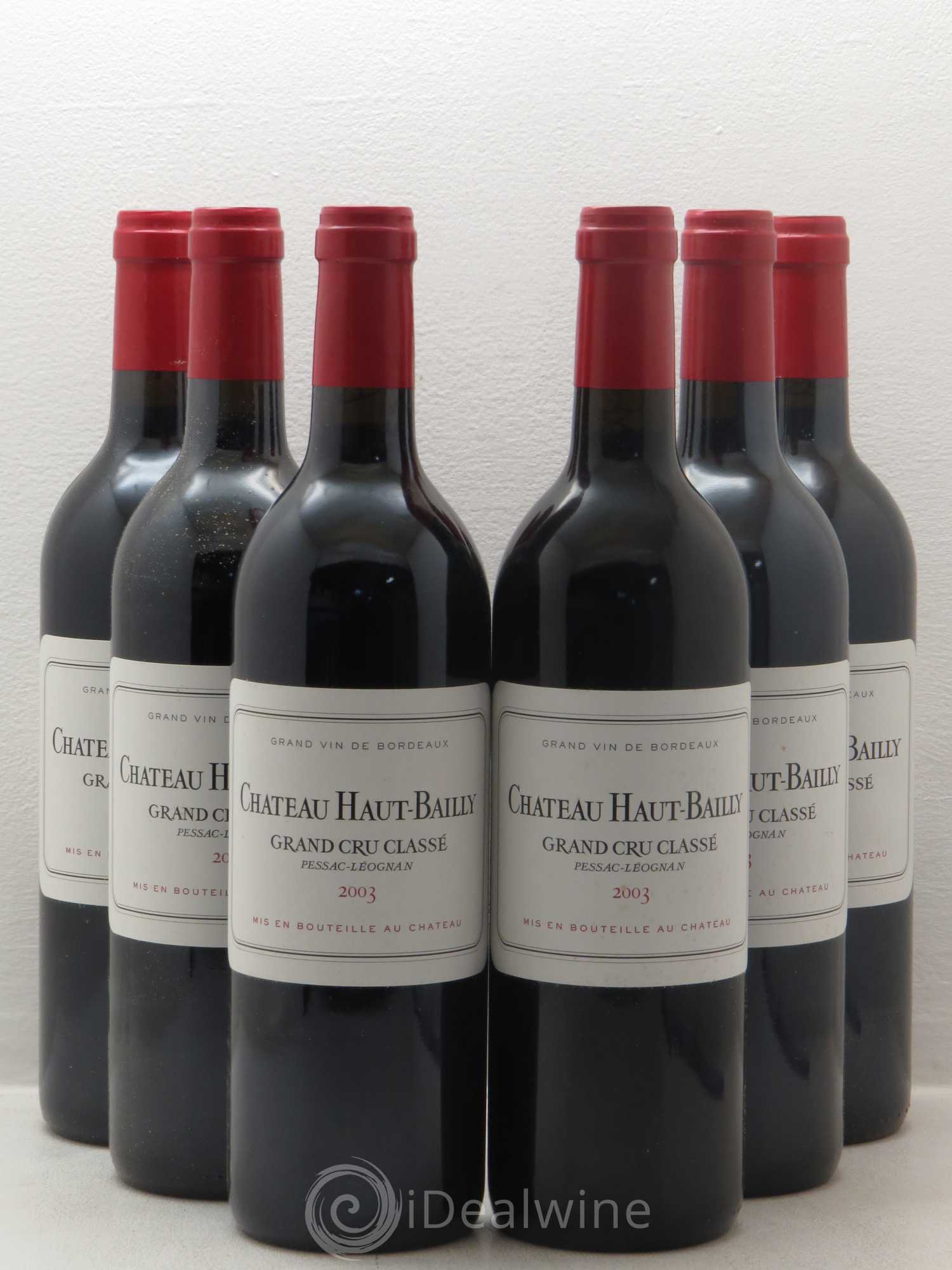 Château Haut-Bailly Cru Classé de Graves 2003 - Lot de 6 bouteilles - 0