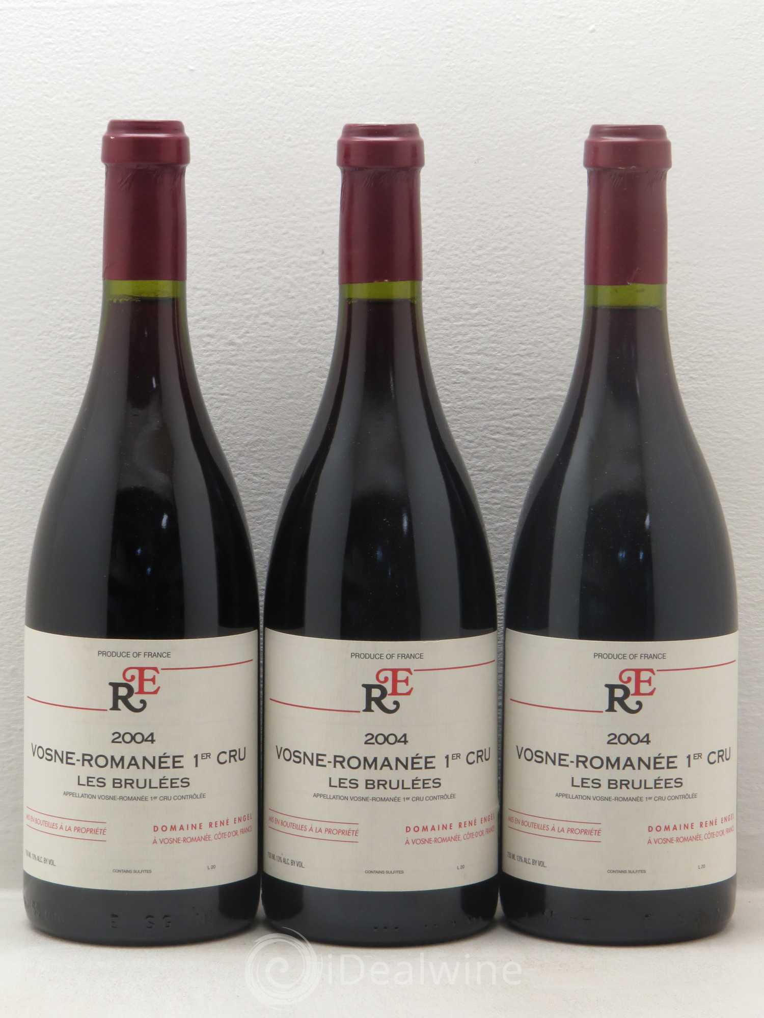 Vosne-Romanée 1er Cru Aux Brûlées Domaine René Engel - Domaine Eugénie 2004 - Lot de 3 bouteilles - 0