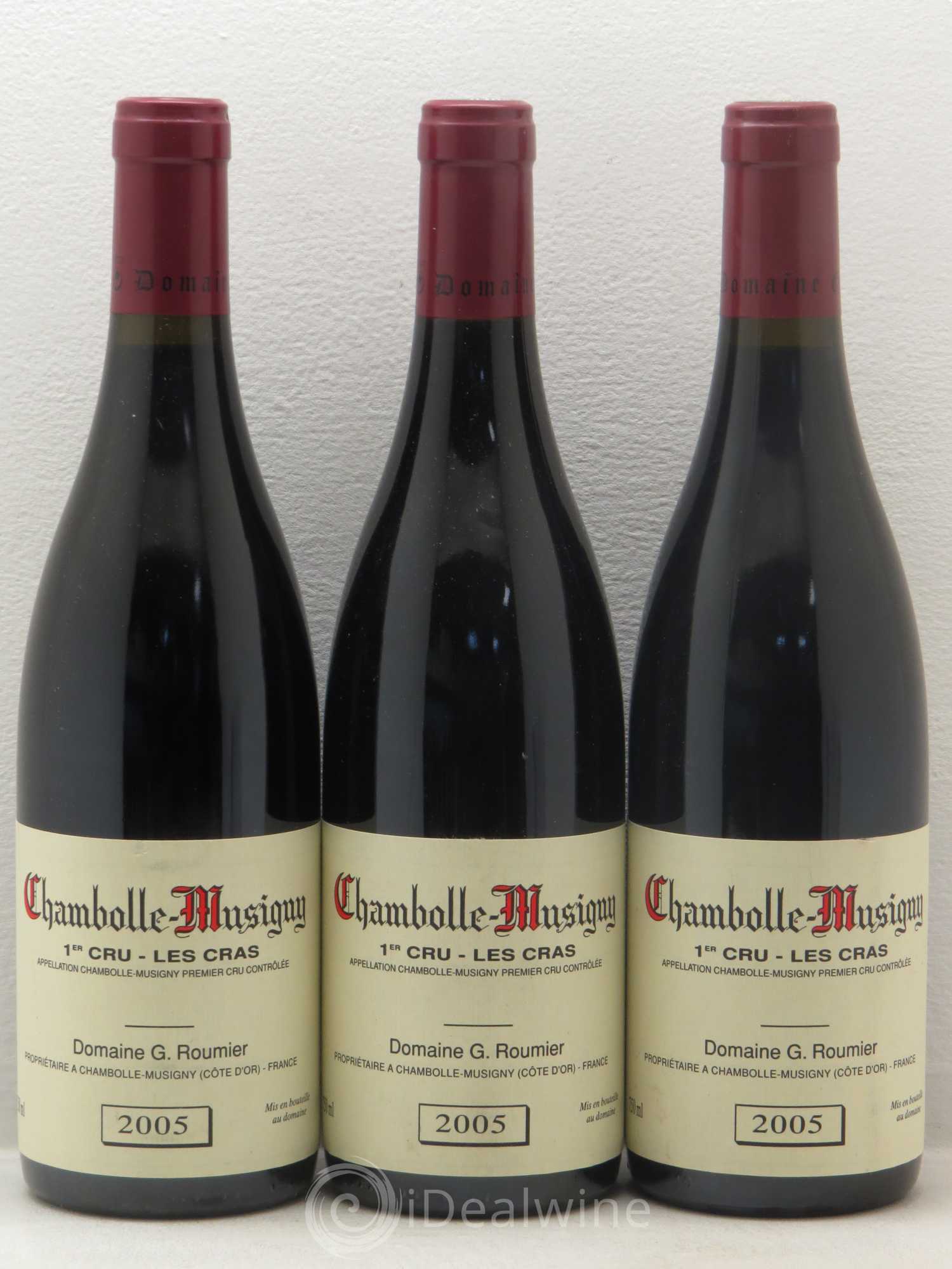 Chambolle-Musigny 1er Cru Les Cras G Roumier 2005 - Lot de 3 bouteilles - 0