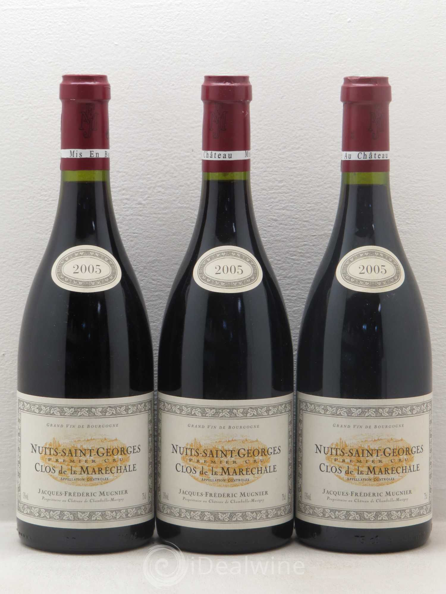 Nuits-Saint-Georges 1er Cru Clos de La Maréchale Jacques-Frédéric Mugnier 2005 - Lot de 3 bouteilles - 0