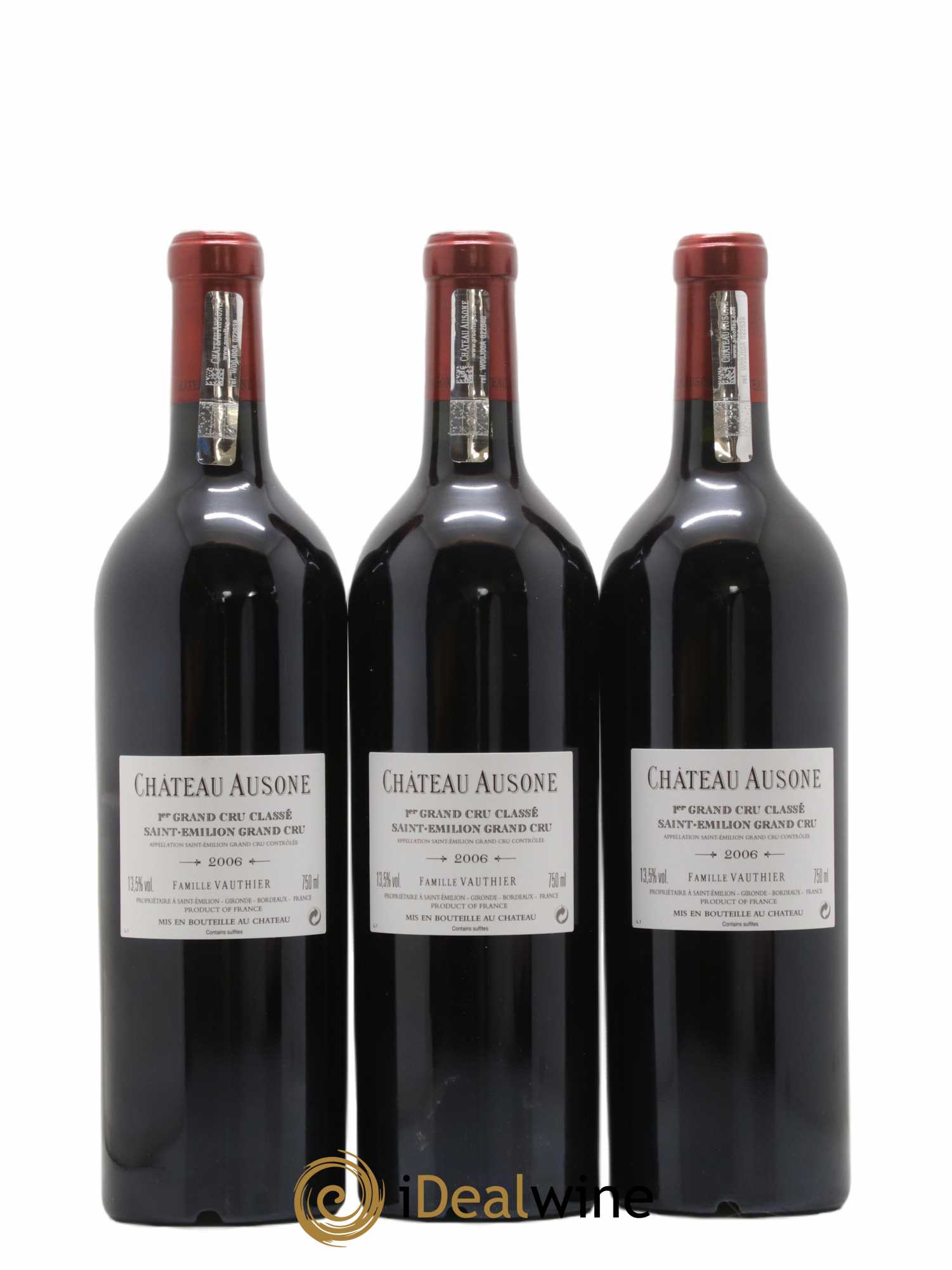 Château Ausone 1er Grand Cru Classé A 2006 - Lot de 3 bouteilles - 1