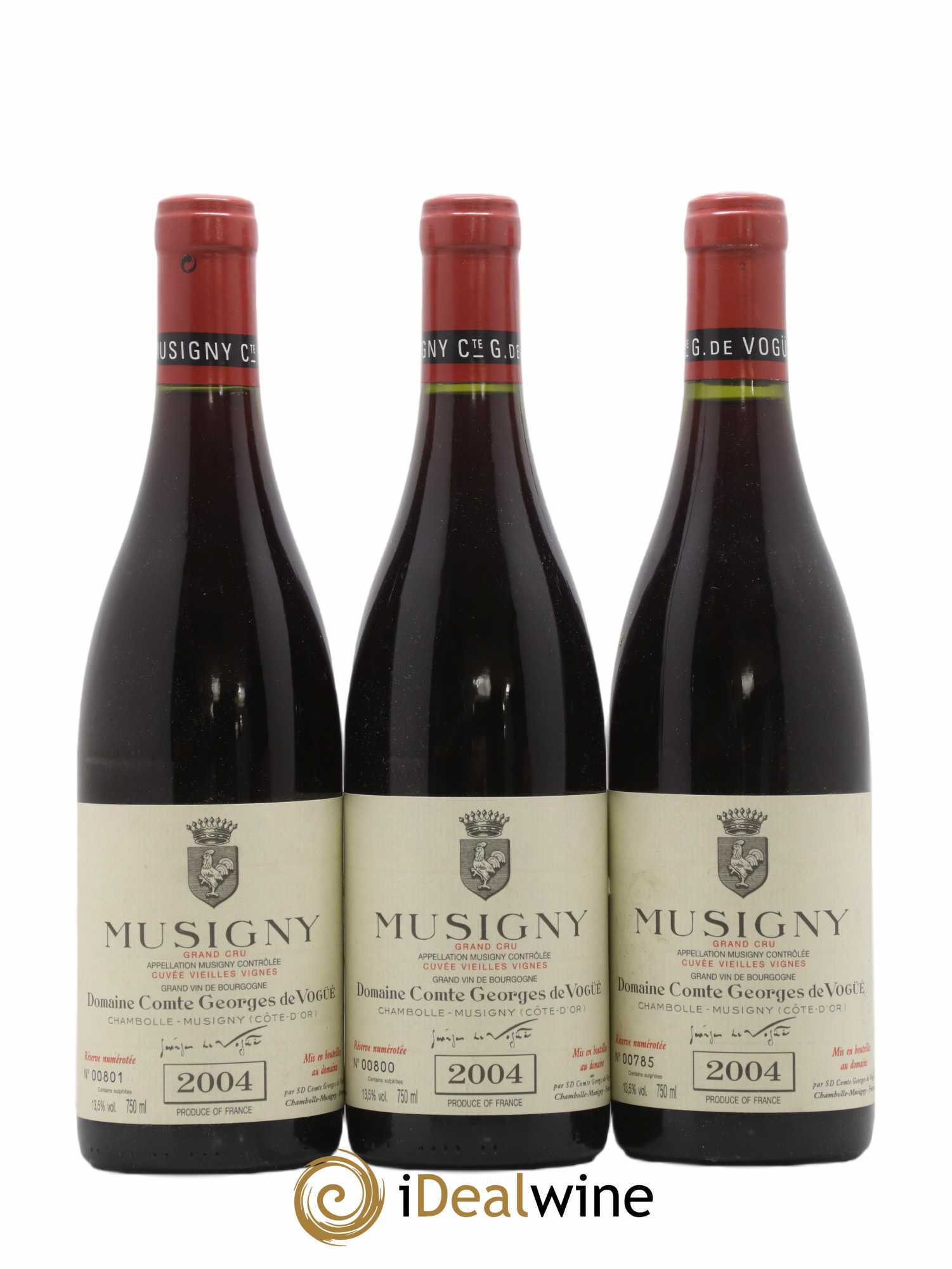 Musigny Grand Cru Cuvée Vieilles Vignes Comte Georges de Vogüé 2004 - Lot de 3 bouteilles - 0