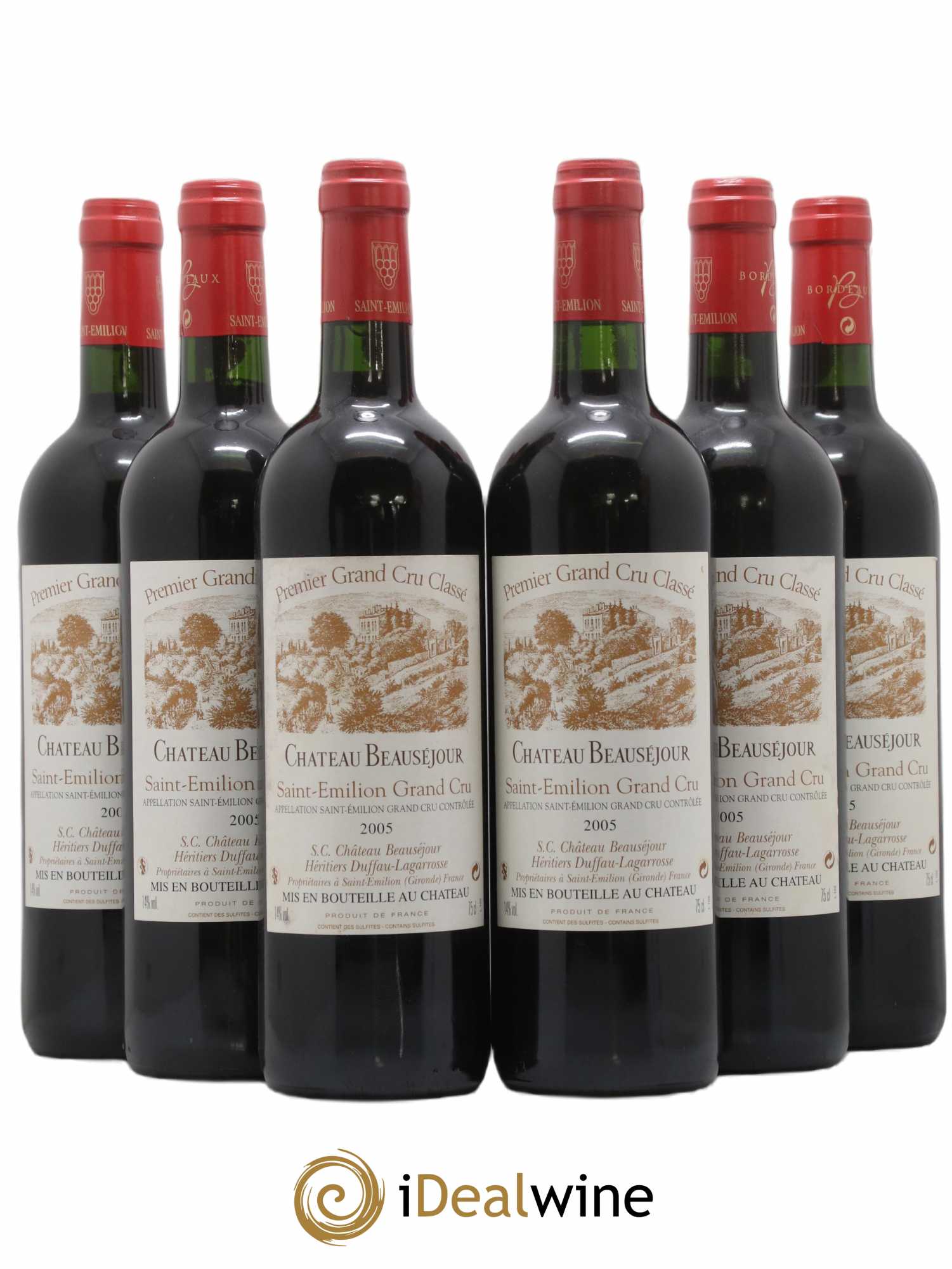 Château Beauséjour (Duffau-Lagarrosse) 1er Grand Cru Classé B 2005 - Lot de 6 bouteilles - 0