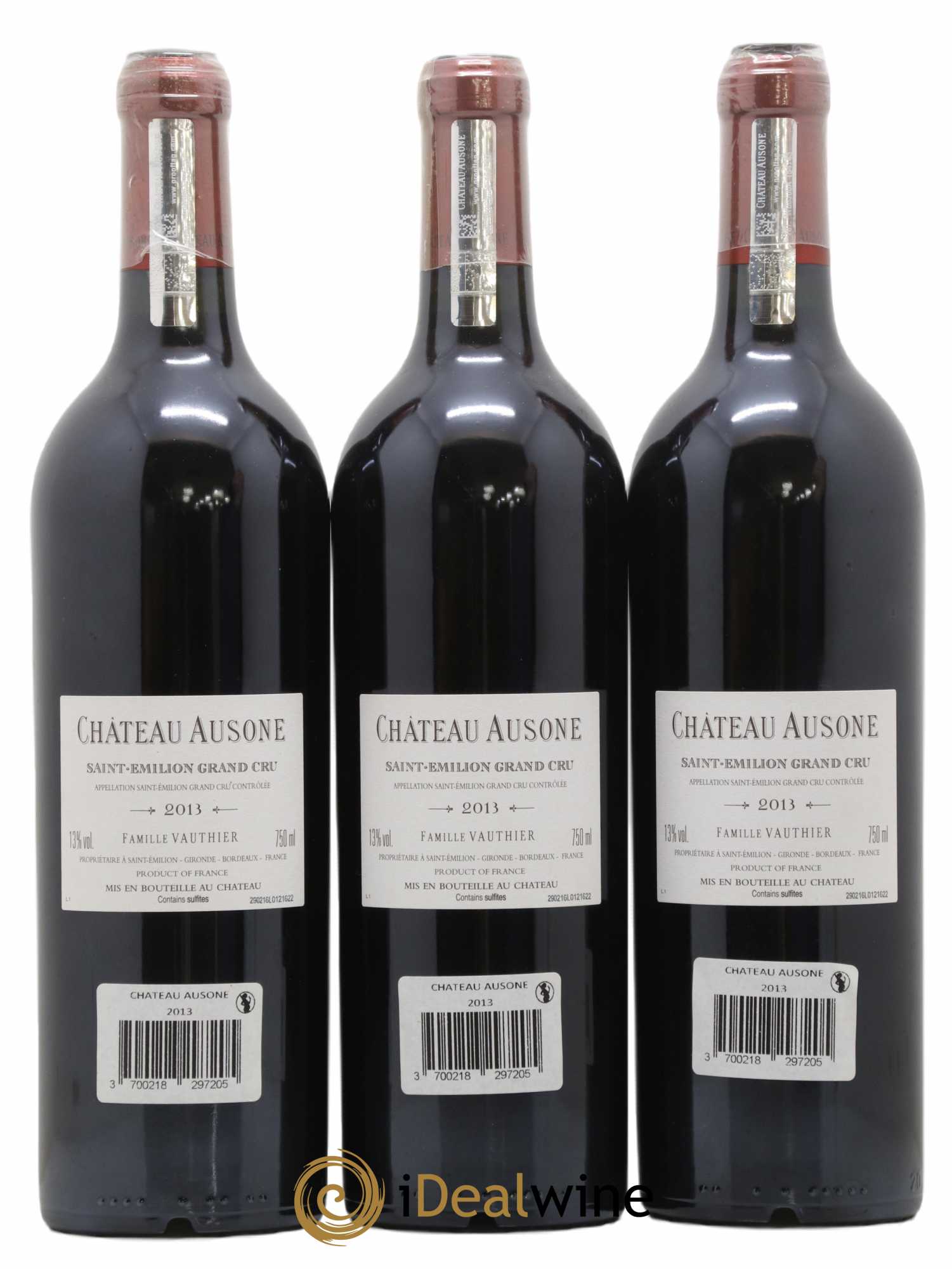 Château Ausone 1er Grand Cru Classé A 2013 - Lot de 3 bouteilles - 1
