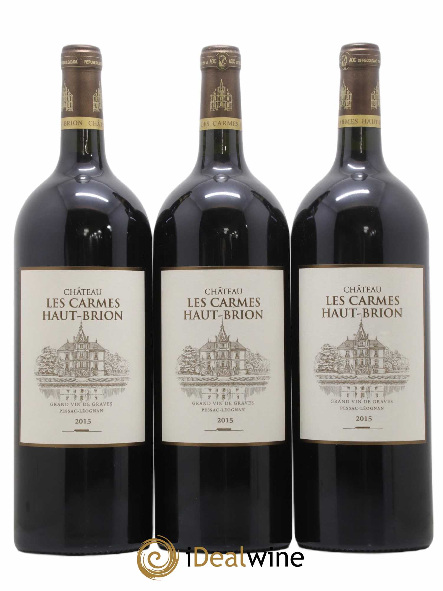 Château Les Carmes Haut-Brion 2015 - Lot de 3 magnums - 0