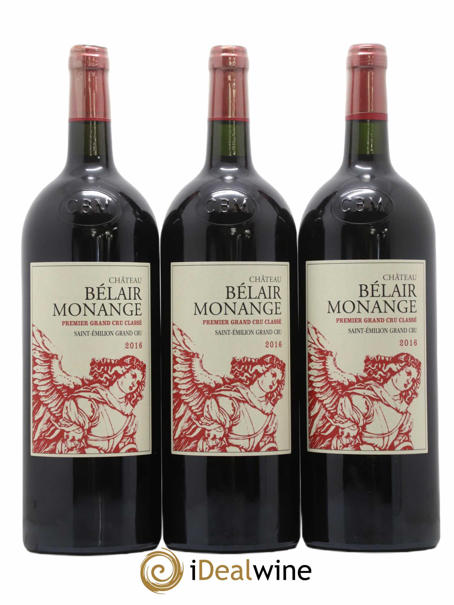 Château Belair (Belair-Monange) 1er Grand Cru Classé B 2016 - Lot de 3 magnums - 0