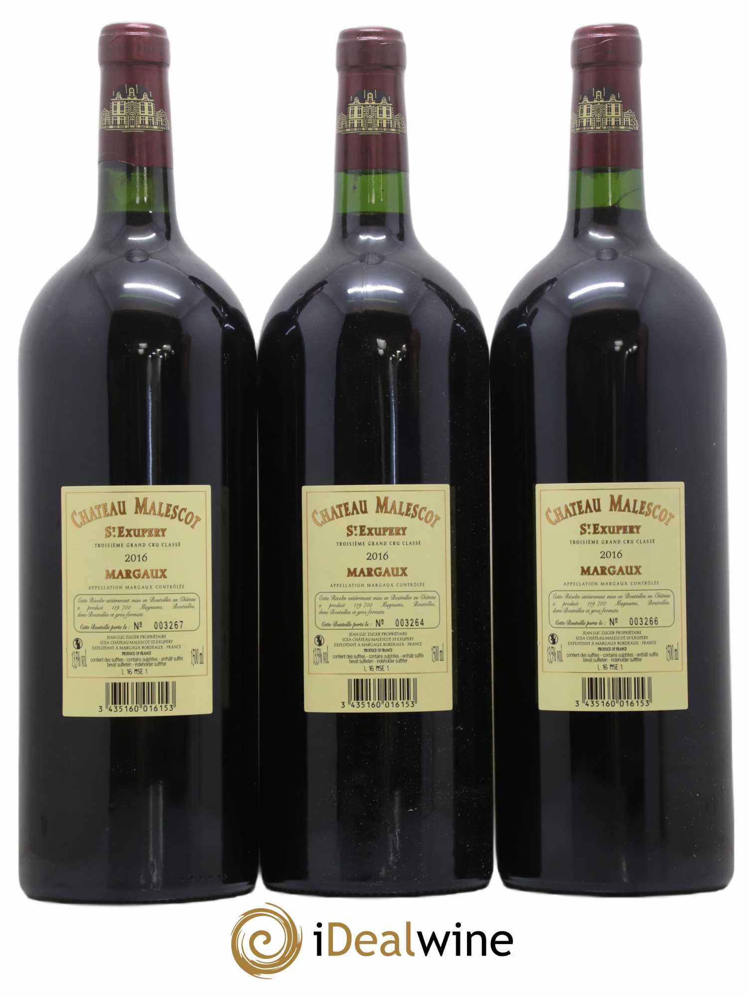 Château Malescot Saint-Exupéry 3ème Grand Cru Classé 2016 - Lot de 3 magnums - 1