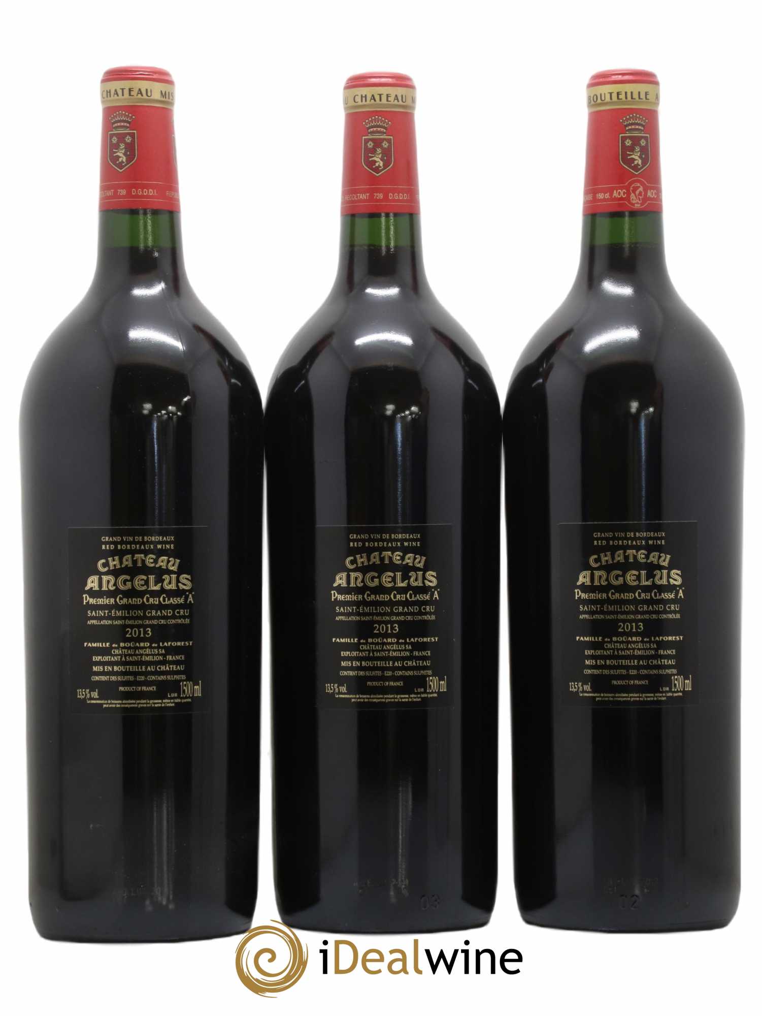Château Angélus 1er Grand Cru Classé A 2013 - Lot of 3 magnums - 1