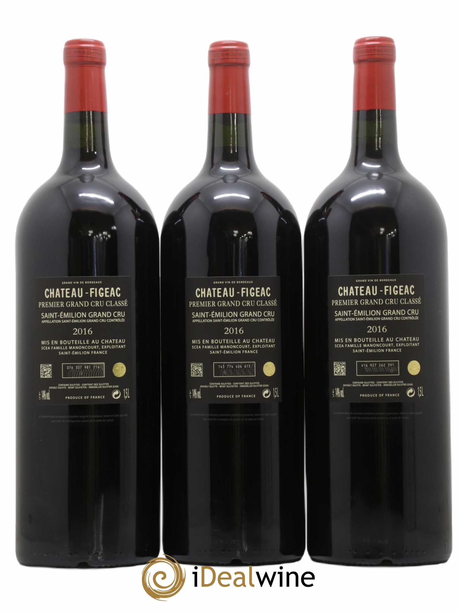 Château Figeac 1er Grand Cru Classé A 2016 - Lot de 3 magnums - 1