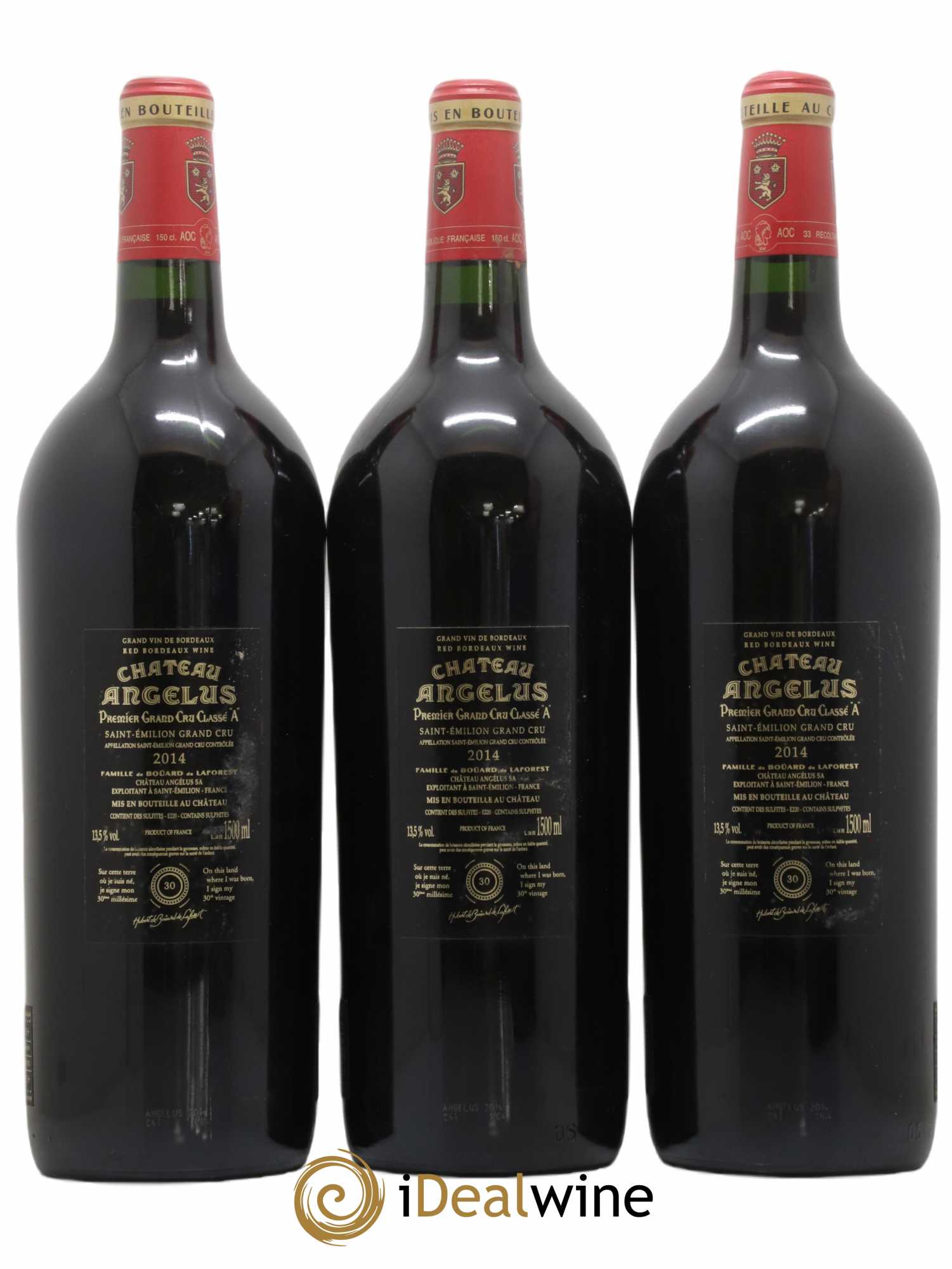 Château Angélus 1er Grand Cru Classé A 2014 - Lot de 3 magnums - 1