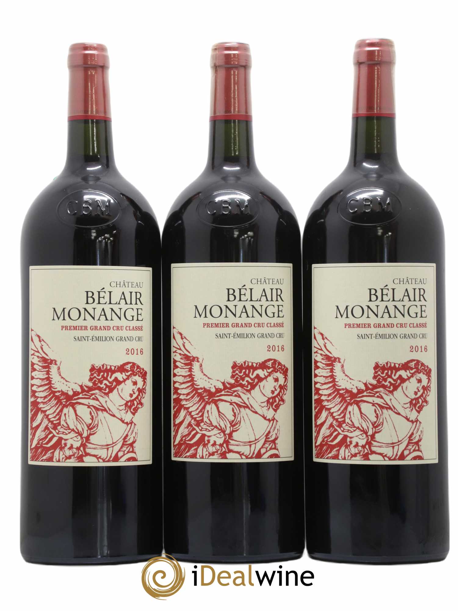 Château Belair (Belair-Monange) 1er Grand Cru Classé B 2016 - Lot de 3 magnums - 0