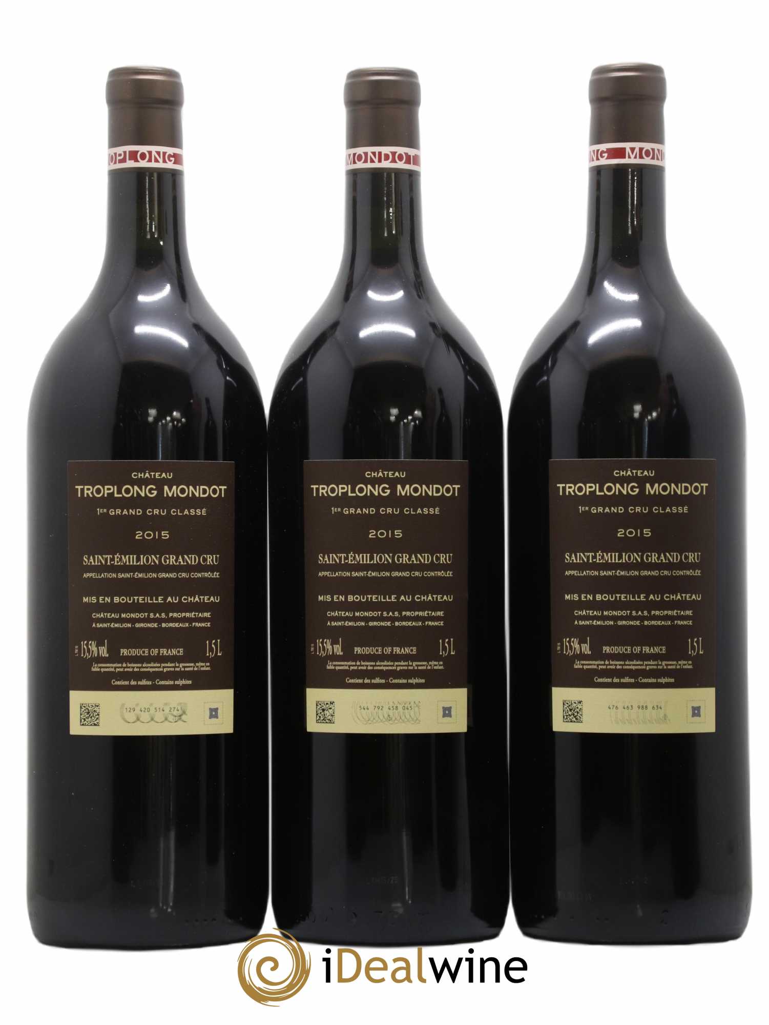 Château Troplong Mondot 1er Grand Cru Classé B 2015 - Lot de 6 magnums - 2