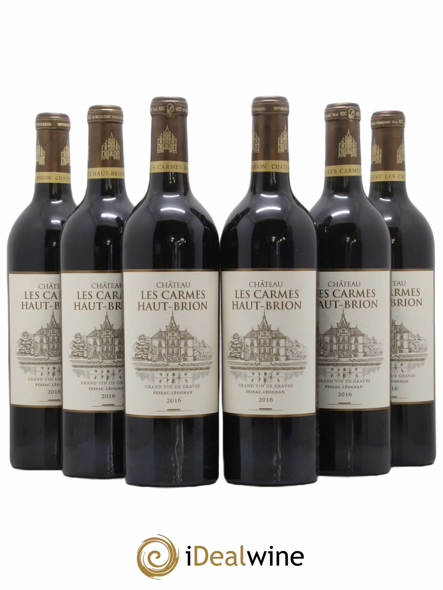 Château Les Carmes Haut-Brion 2016 - Lot de 6 bouteilles - 0