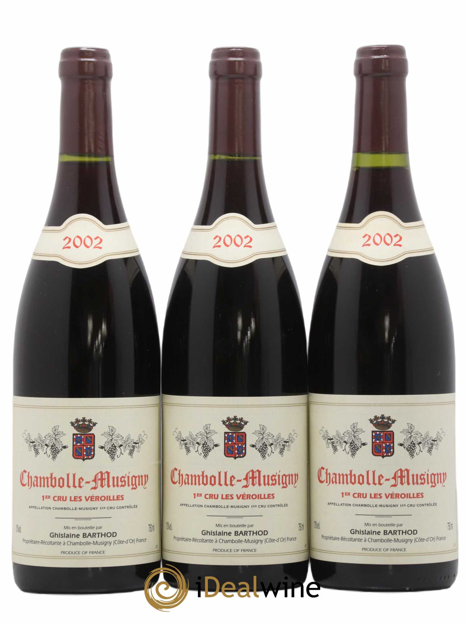 Chambolle-Musigny 1er Cru Les Véroilles Ghislaine Barthod 2002 - Lot de 3 bouteilles - 0