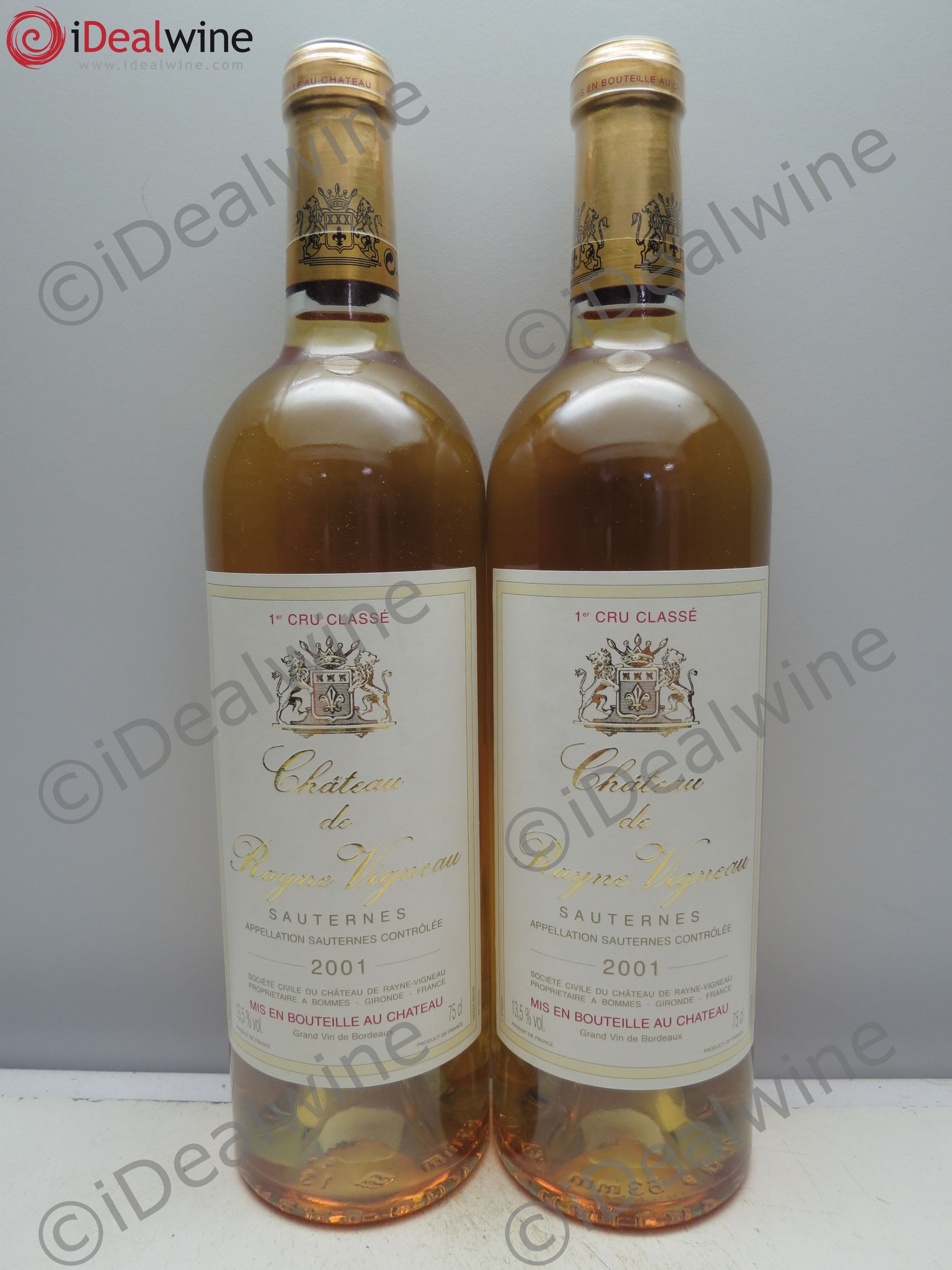 Château de Rayne Vigneau 1er Grand Cru Classé 2001 - Lotto di 2 bottiglie - 0