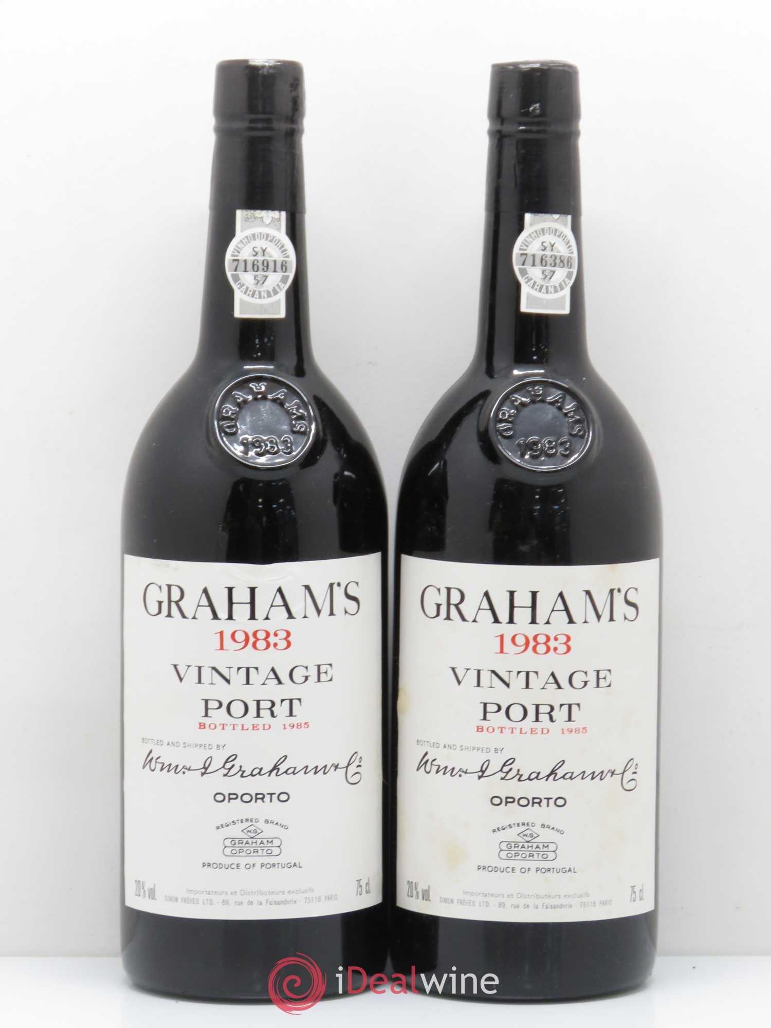 Porto W&J Graham' Vintage 1983 - Lot de 2 bouteilles - 0