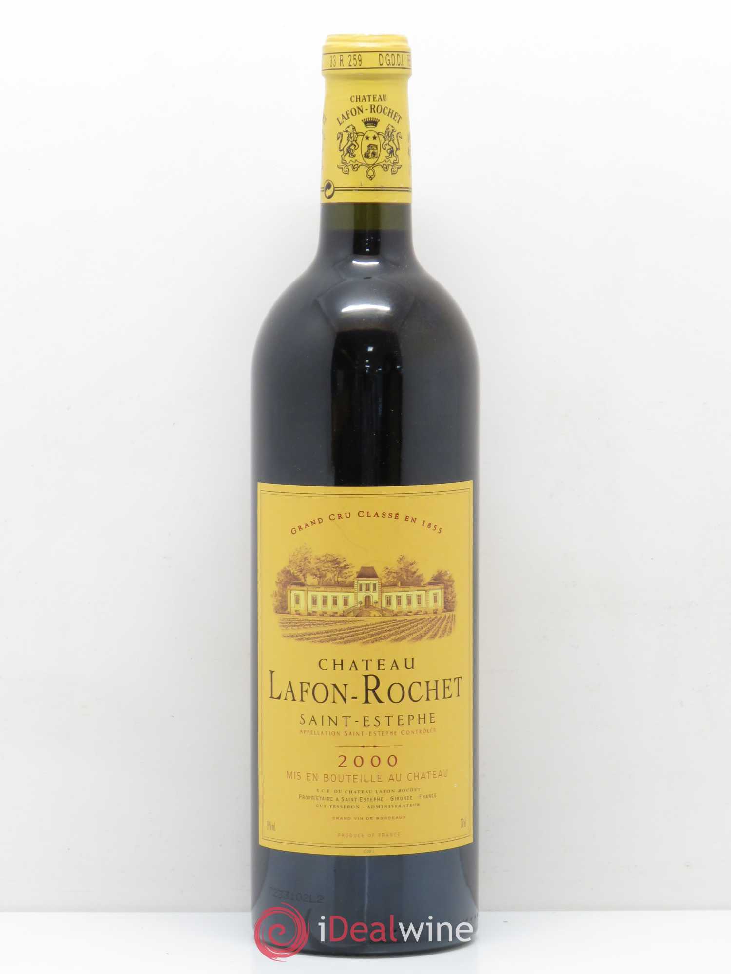 Château Lafon Rochet 4ème Grand Cru Classé 2000 - Lot de 1 bouteille - 0