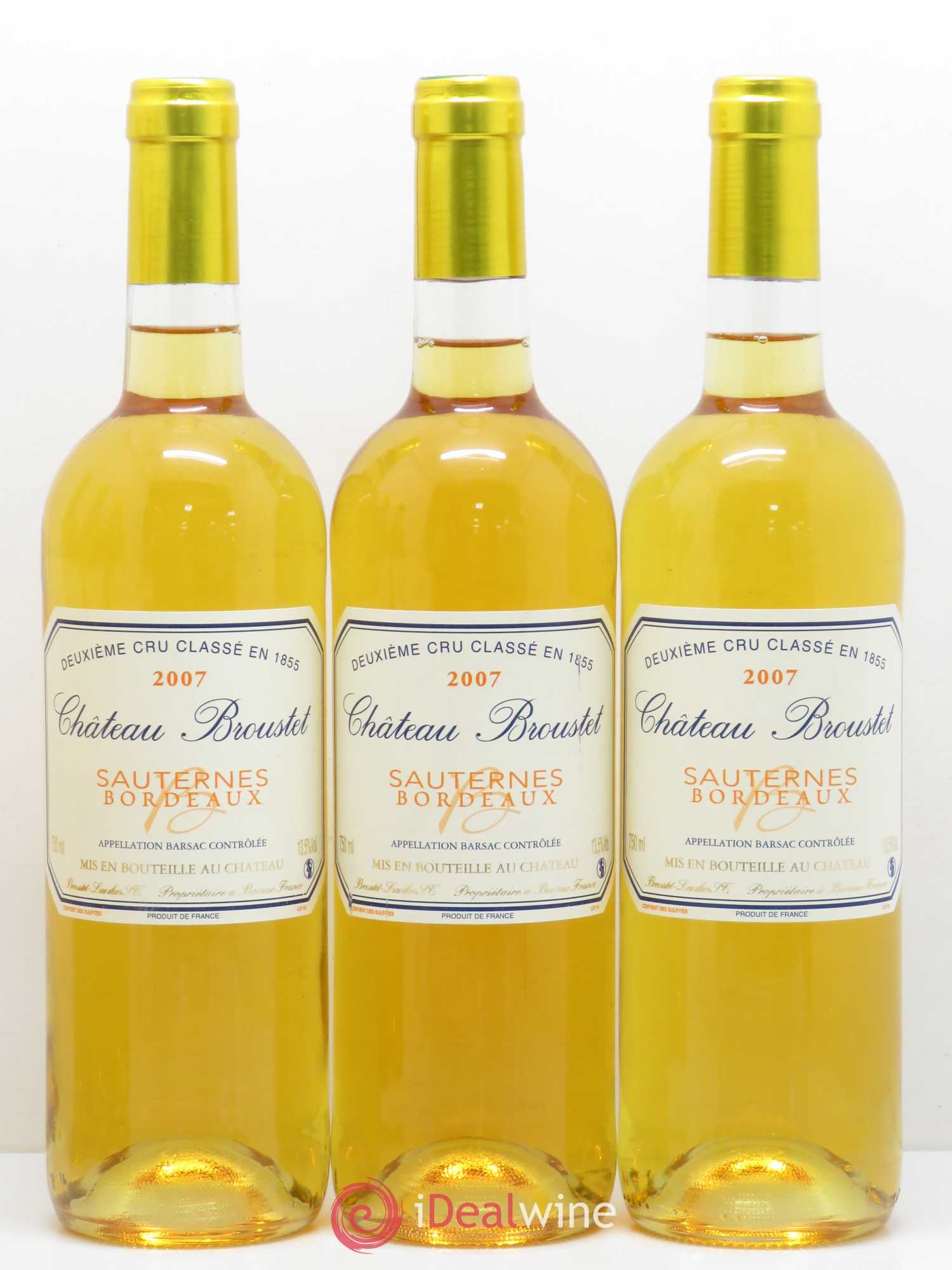 Château Broustet 2ème Grand Cru Classé  (senza prezzo di riserva) 2007 - Lotto di 6 bottiglie - 1