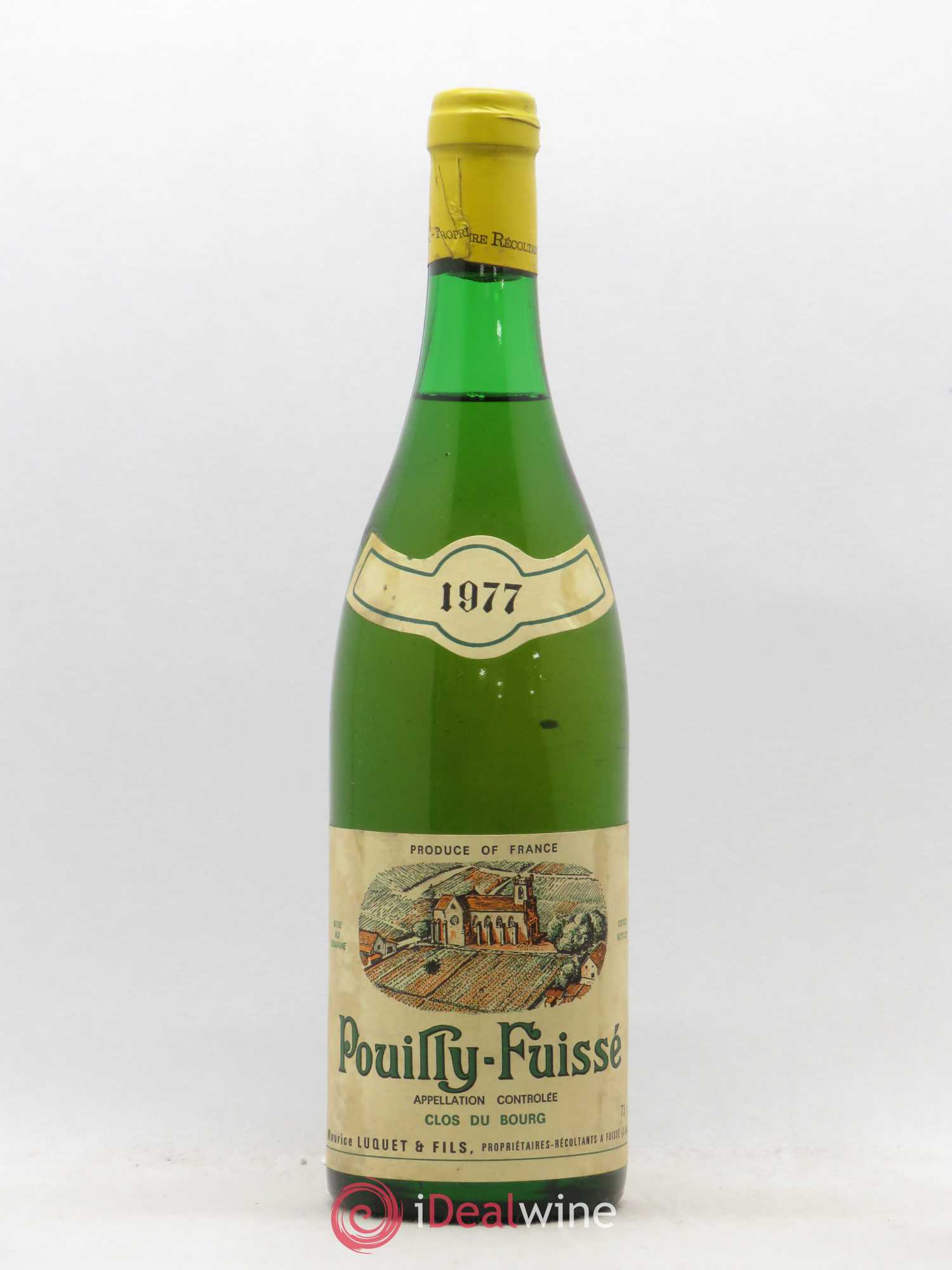 Pouilly-Fuissé Clos du Bourg Maurice Luquet et Fils 1977 - Posten von 1 Flasche - 0