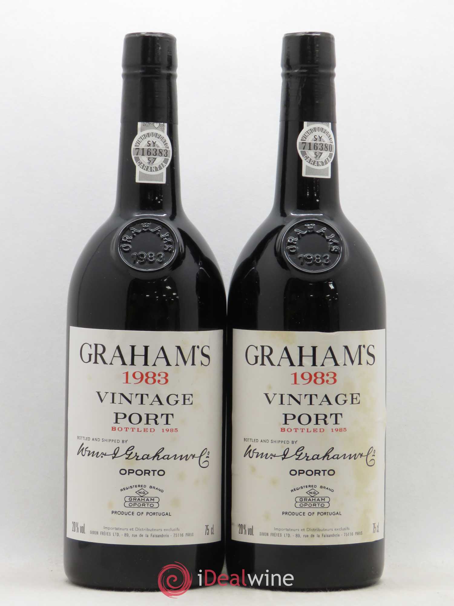 Porto Graham Vintage Symington Family 1983 - Posten von 2 Flaschen - 0