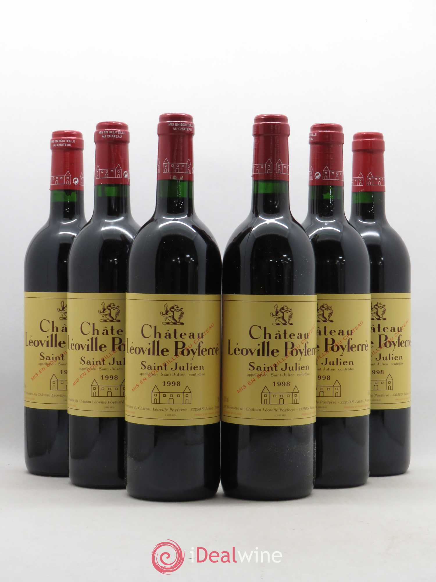 Château Léoville Poyferré 2ème Grand Cru Classé 1998 - Lot de 6 bouteilles - 0