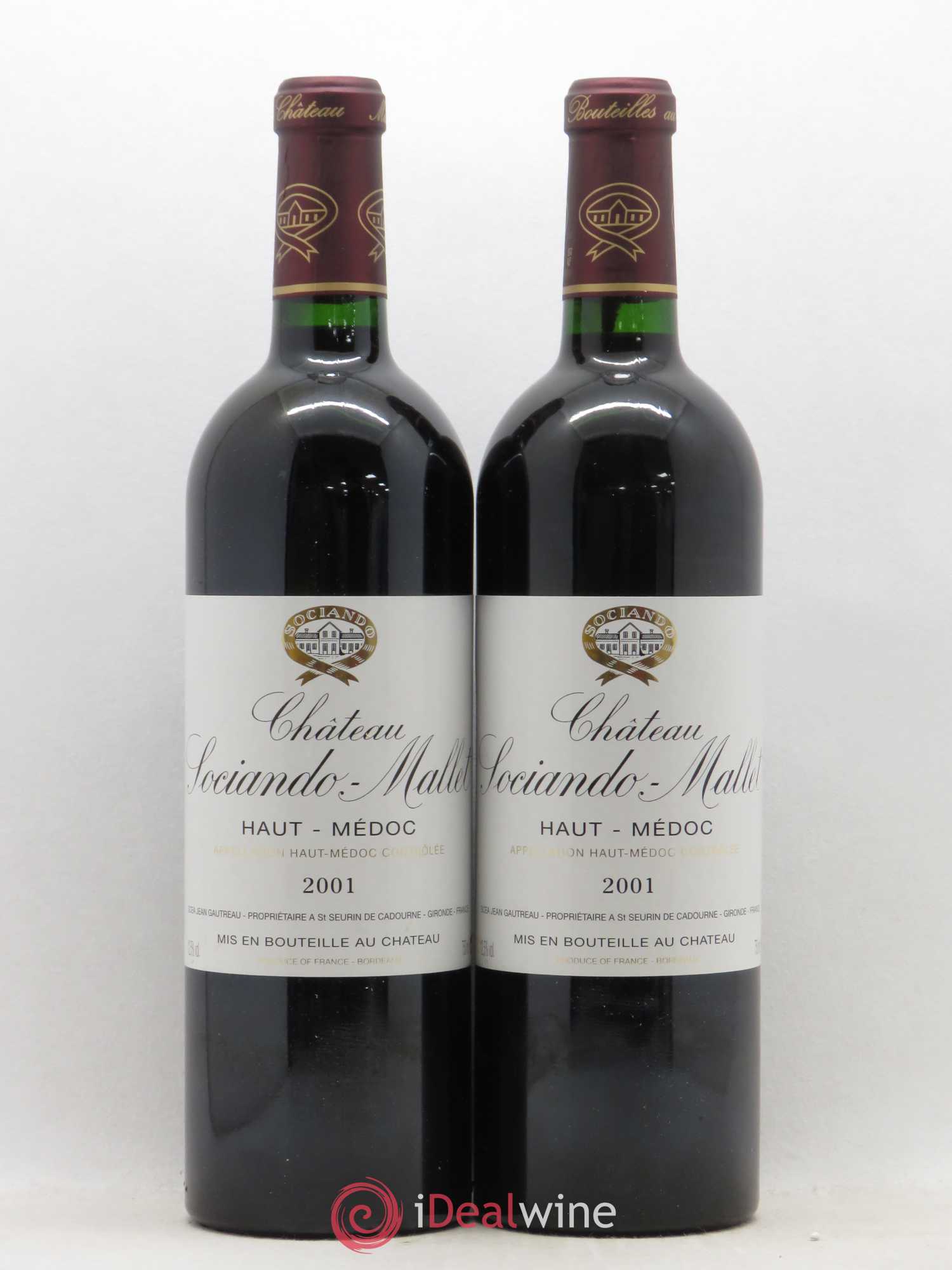 Château Sociando Mallet 2001 - Lot de 10 bouteilles - 3