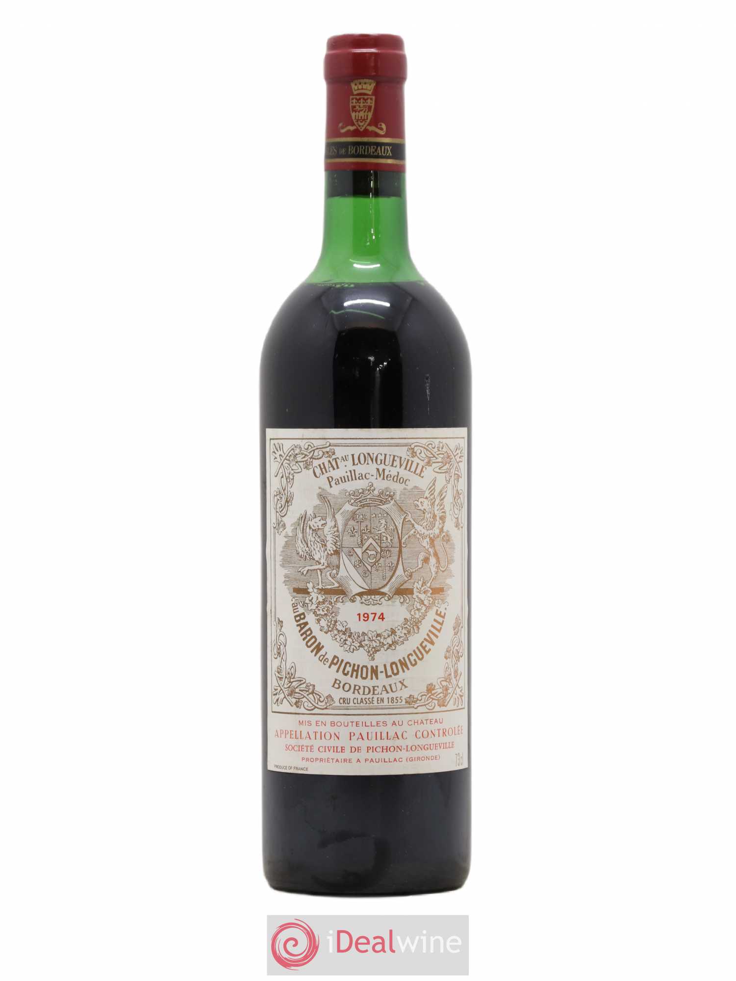 Pichon Longueville Baron 2ème Grand Cru Classé 1974 - Lot de 1 bouteille - 0