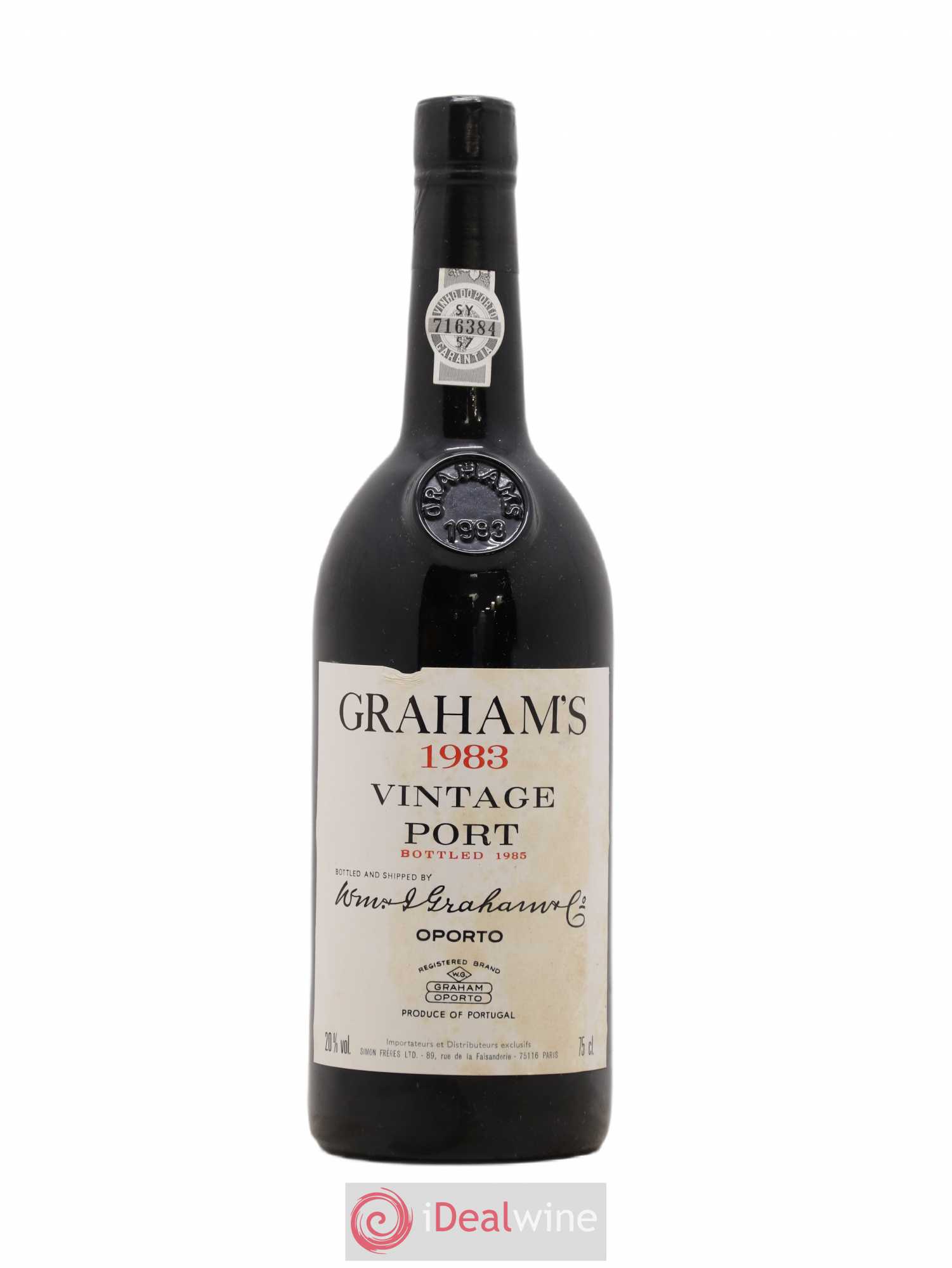 Porto W&J Graham' Vintage 1983 - Lot de 1 bouteille - 0
