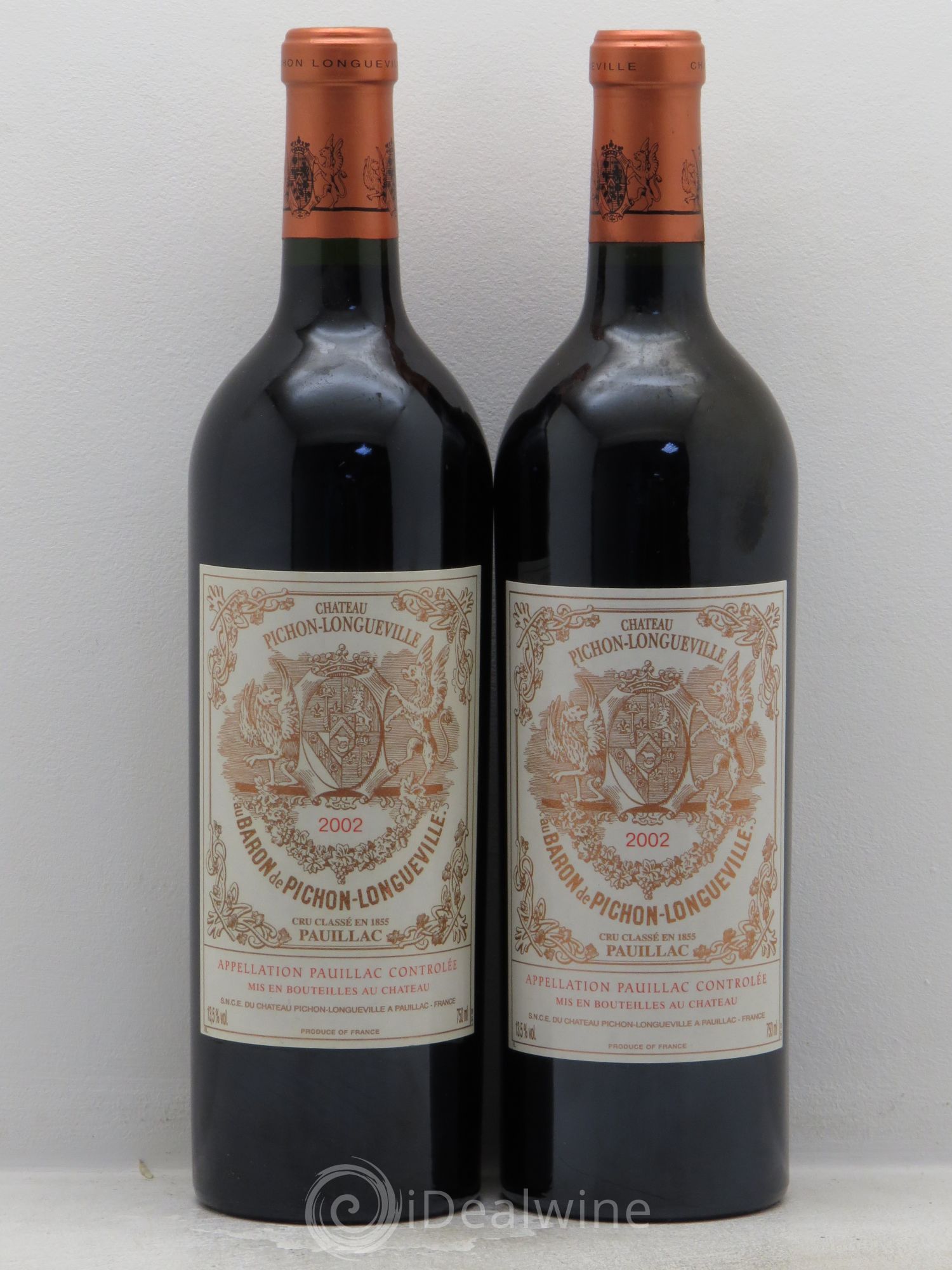 Pichon Longueville Baron 2ème Grand Cru Classé 2002 - Lot de 2 bouteilles - 0