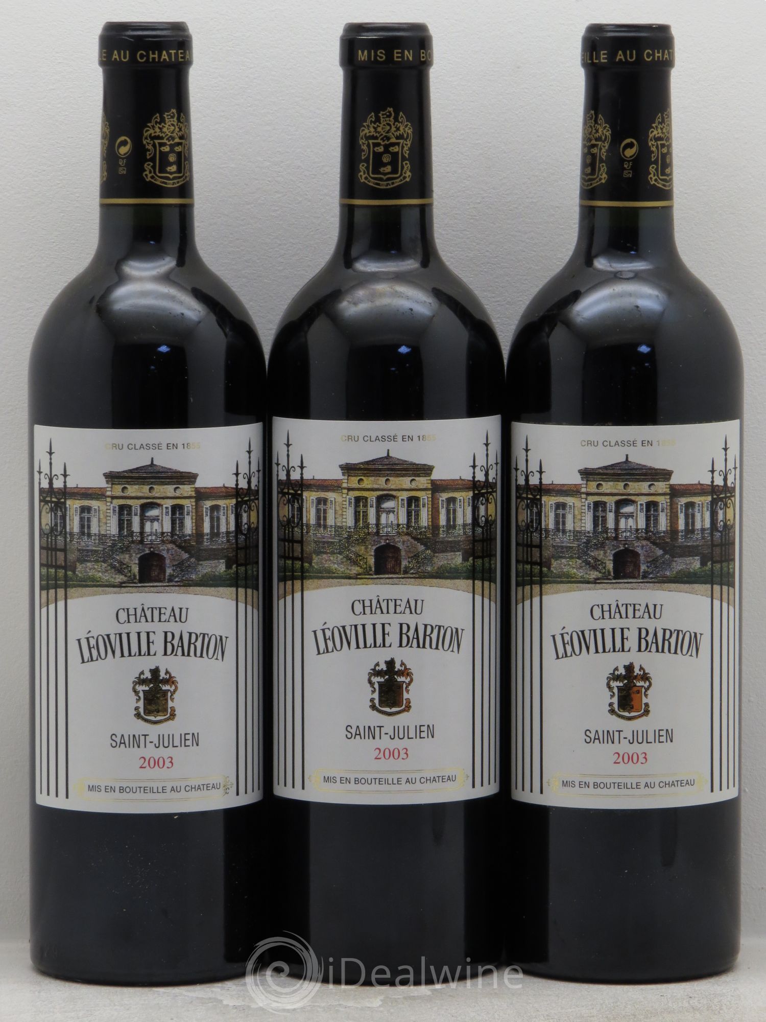 Château Léoville Barton 2ème Grand Cru Classé 2003 - Lot de 3 bouteilles - 0