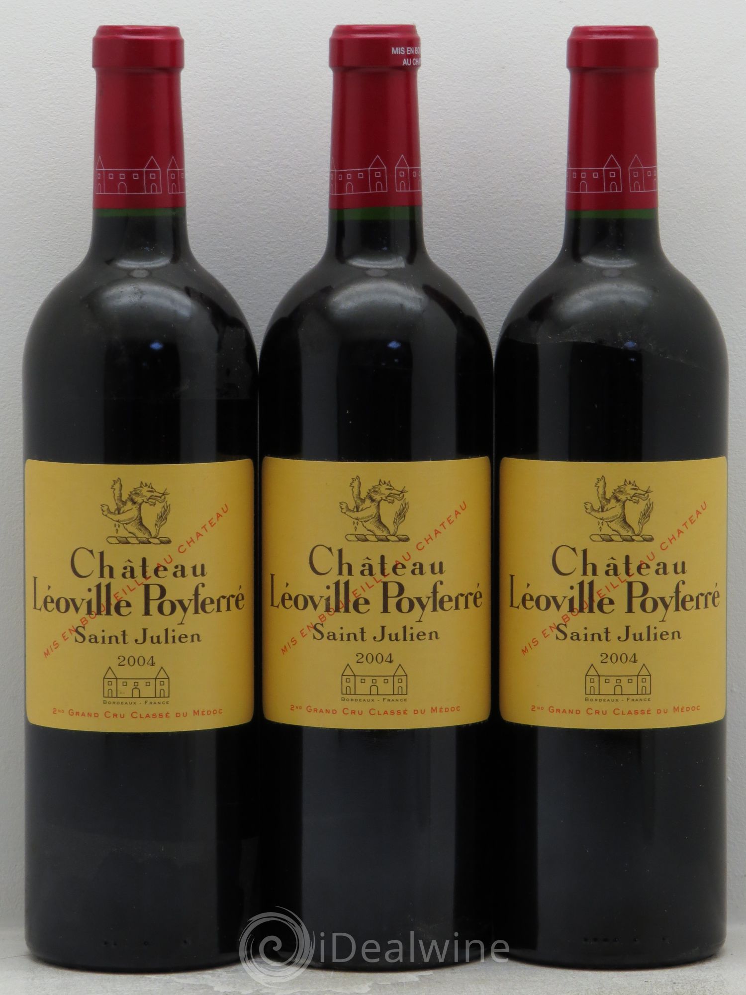 Château Léoville Poyferré 2ème Grand Cru Classé 2004 - Lot de 3 bouteilles - 0