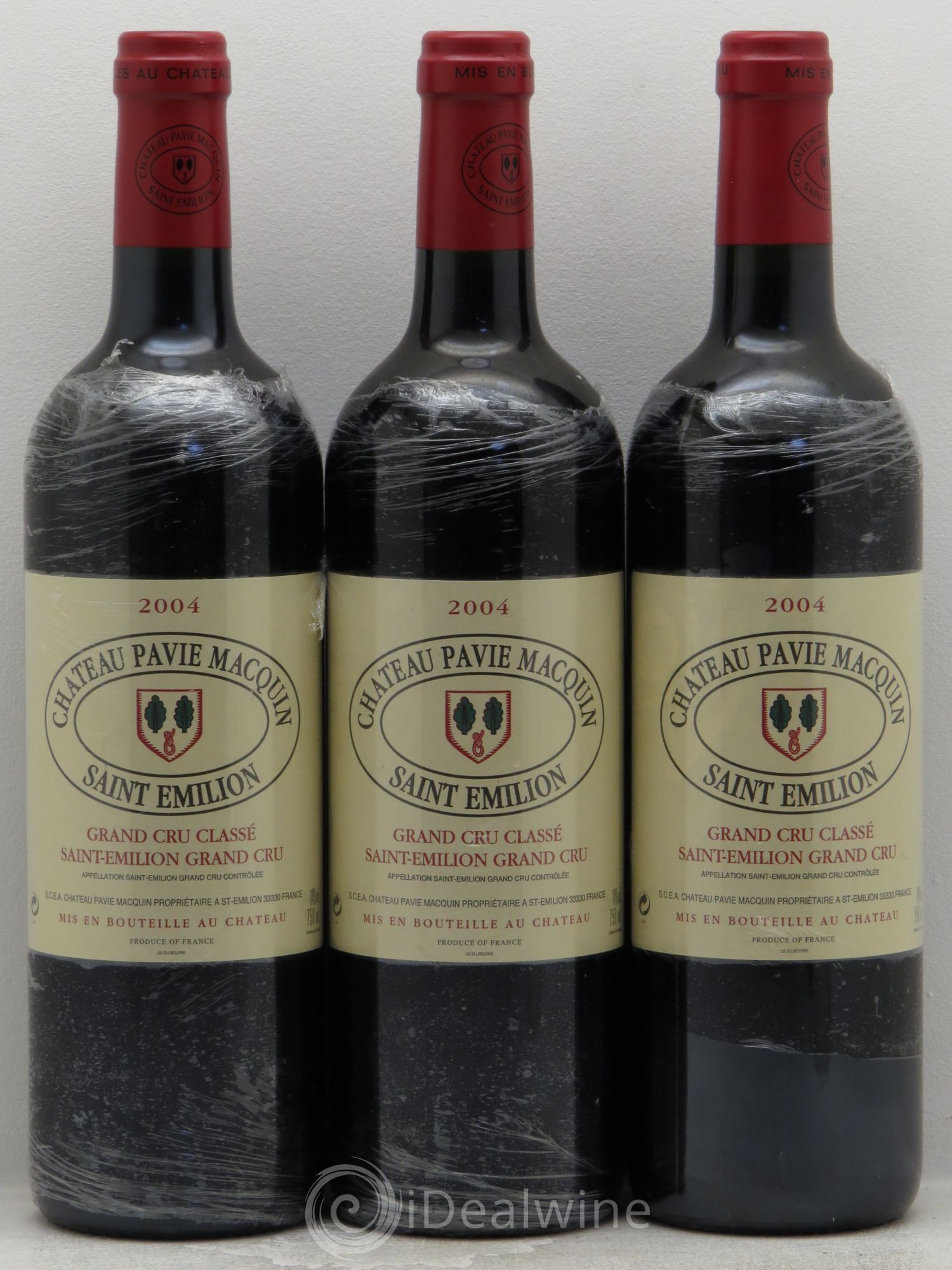 Château Pavie Macquin 1er Grand Cru Classé B 2004 - Lot de 3 bouteilles - 0
