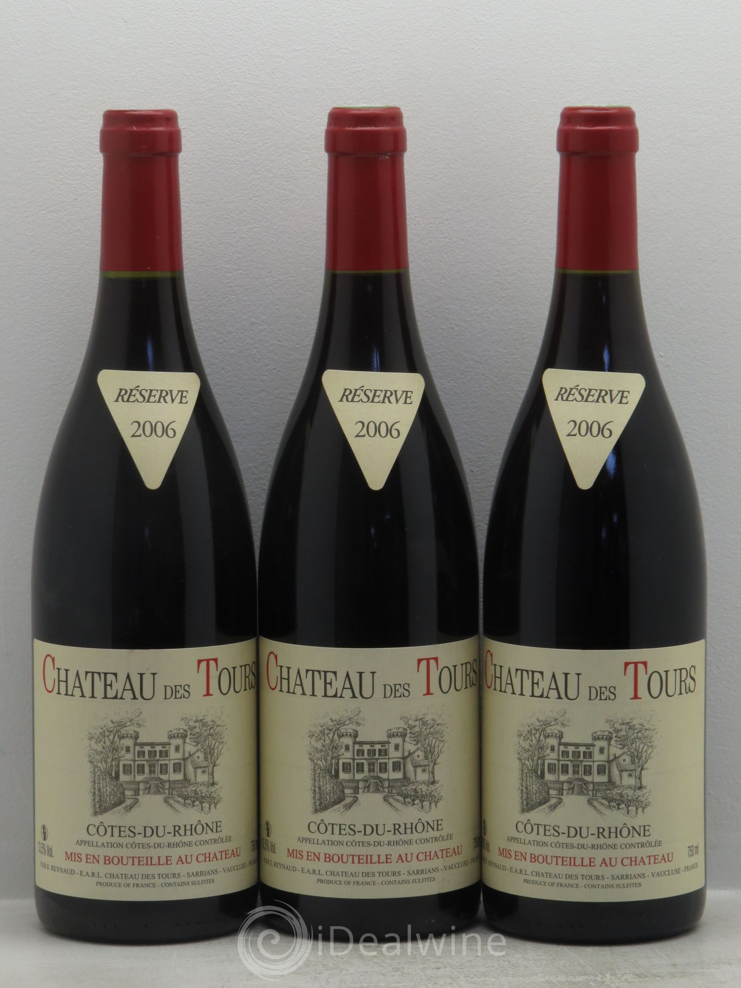 Côtes-du-Rhône Château des Tours Emmanuel Reynaud 2006 - Lot de 3 bouteilles - 0
