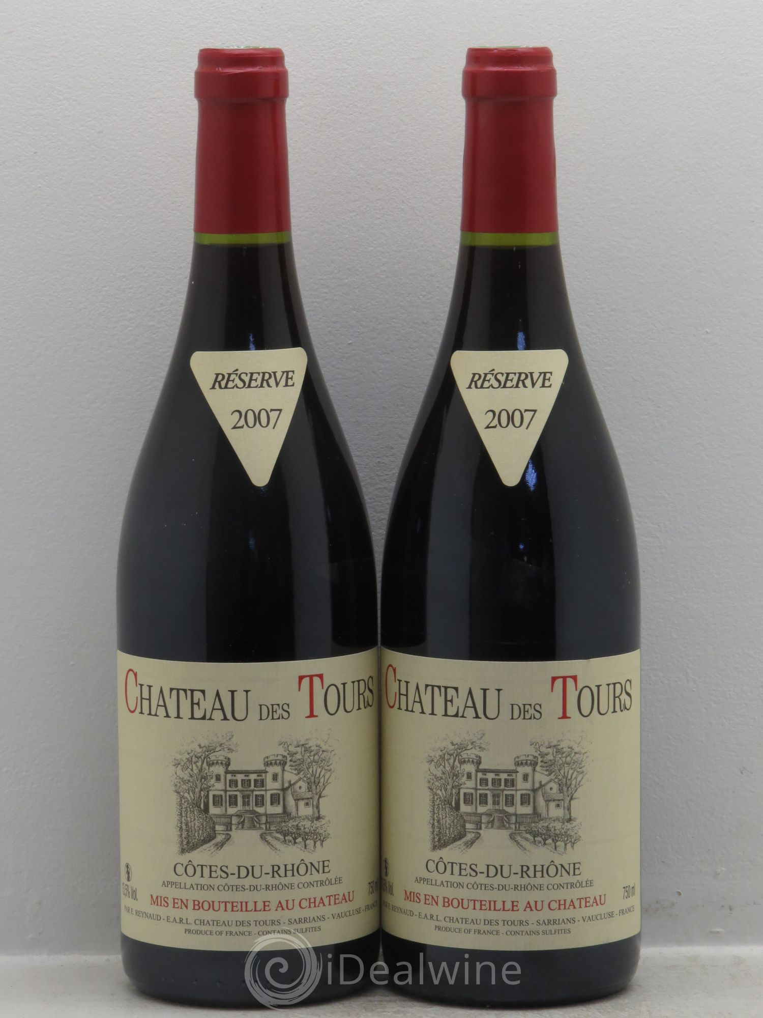 Côtes-du-Rhône Château des Tours Emmanuel Reynaud 2007 - Lot de 2 bouteilles - 0