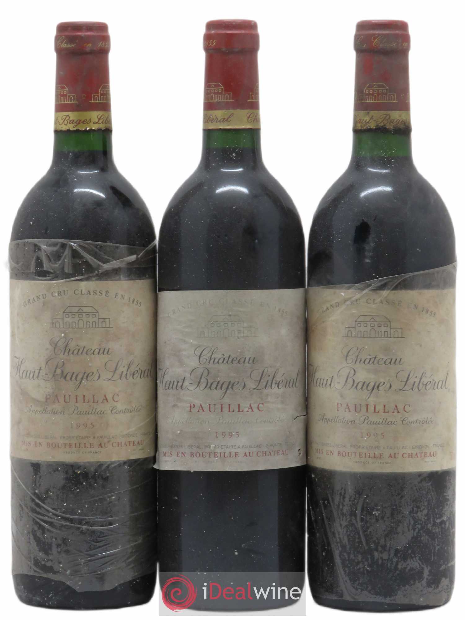 Château Haut Bages Libéral 5ème Grand Cru Classé 1995 - Lot de 3 bouteilles - 0
