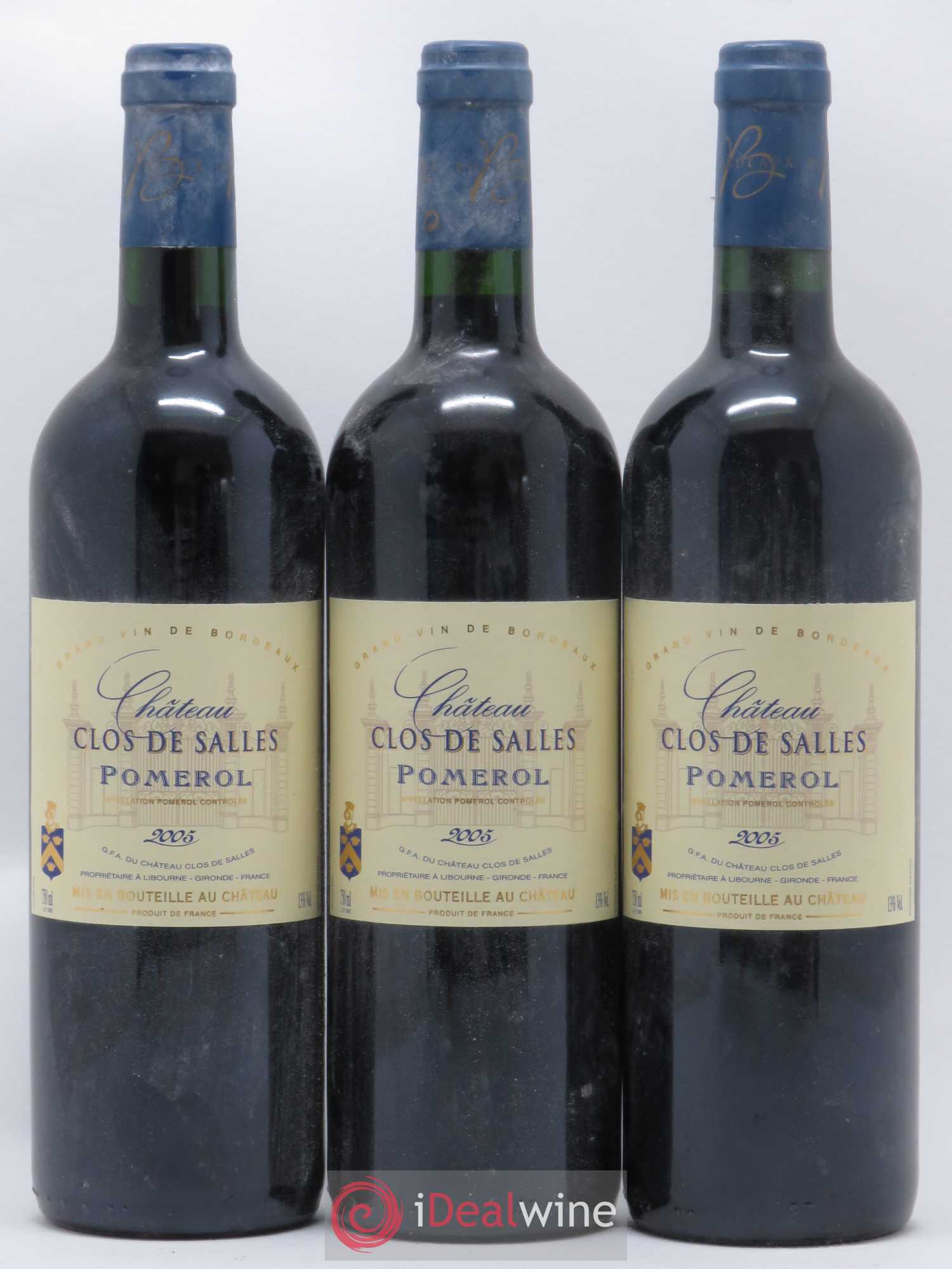 Pomerol Clos de Salles 2005 - Lot de 3 bouteilles - 0