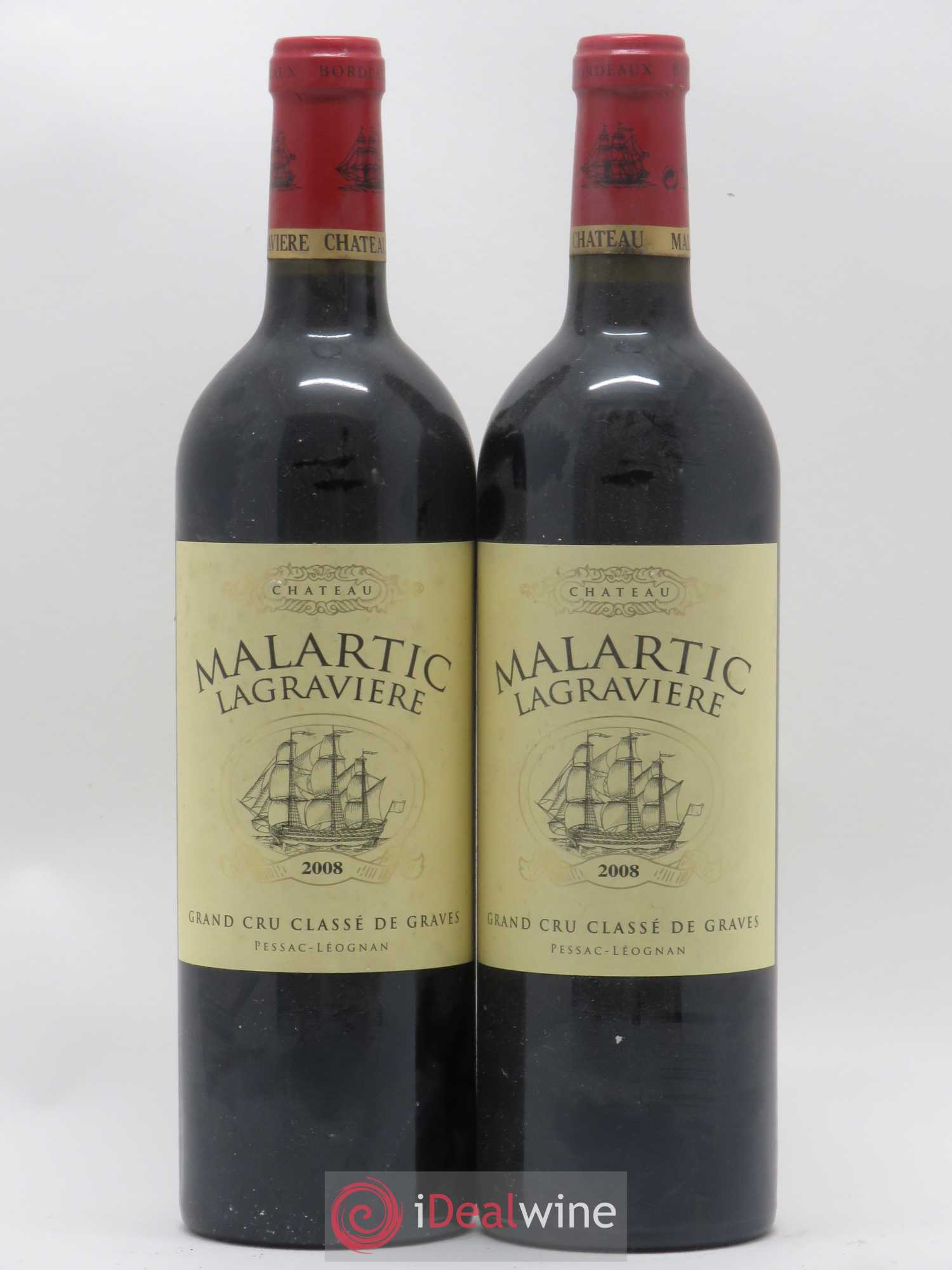 Château Malartic-Lagravière Cru Classé de Graves 2008 - Lot de 2 bouteilles - 0