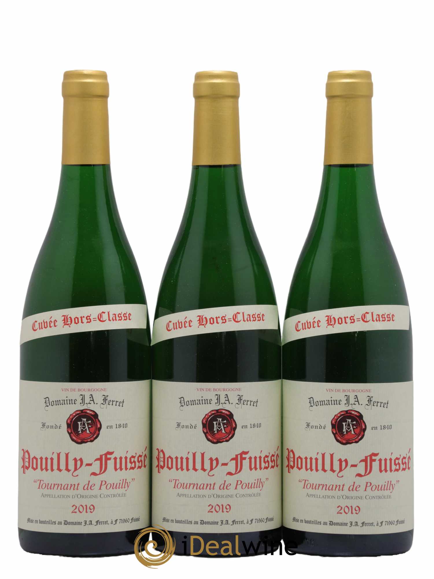 Pouilly-Fuissé 1er Cru Hors Classe Tournant de Pouilly J.A. Ferret (Domaine) 2018 - Lot de 3 bouteilles - 0