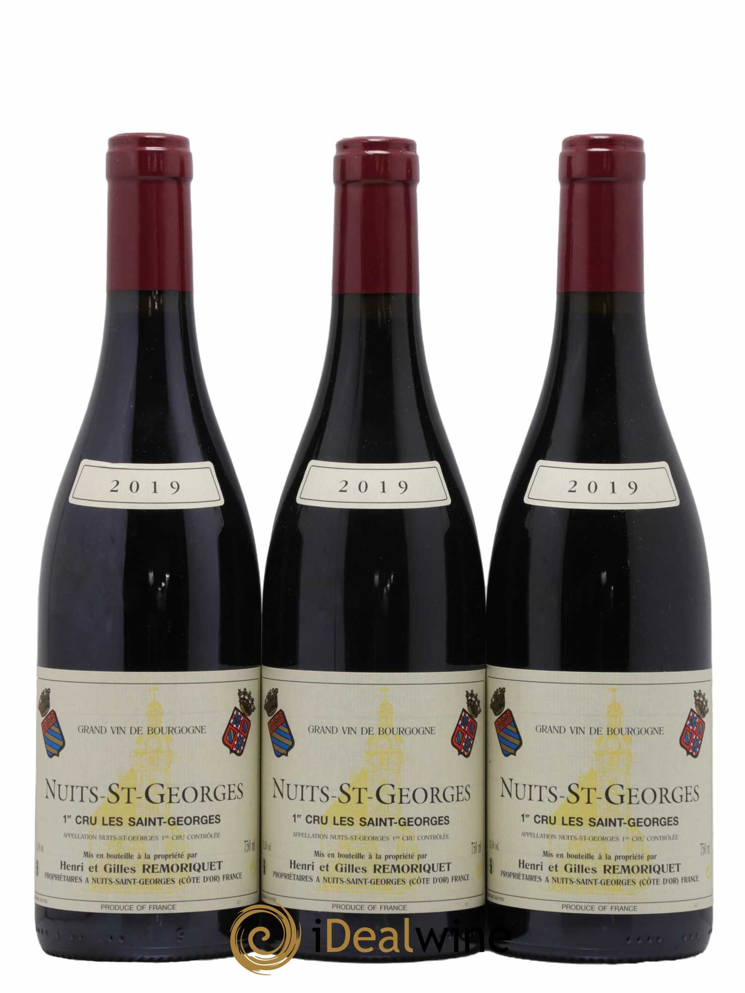 Nuits-Saint-Georges 1er Cru Les Saints Georges Gilles Remoriquet 2019 - Lot de 3 bouteilles - 0