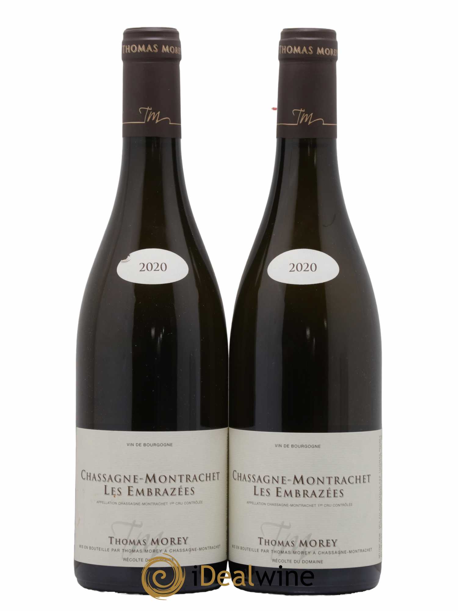 Chassagne-Montrachet 1er Cru Les Embrazées Thomas Morey 2020 - Lot de 2 bouteilles - 0
