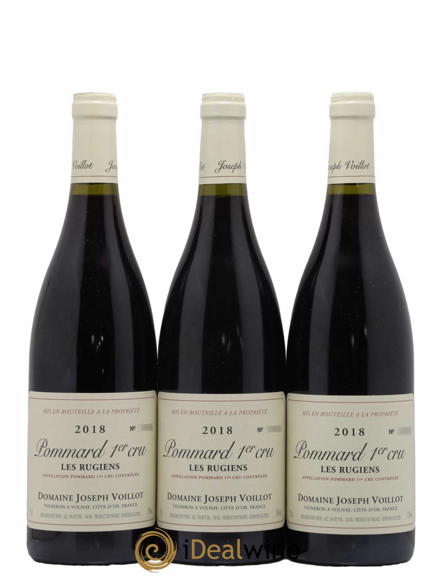 Pommard 1er Cru Les Rugiens Joseph Voillot (Domaine) 2018 - Lot de 3 bouteilles - 0