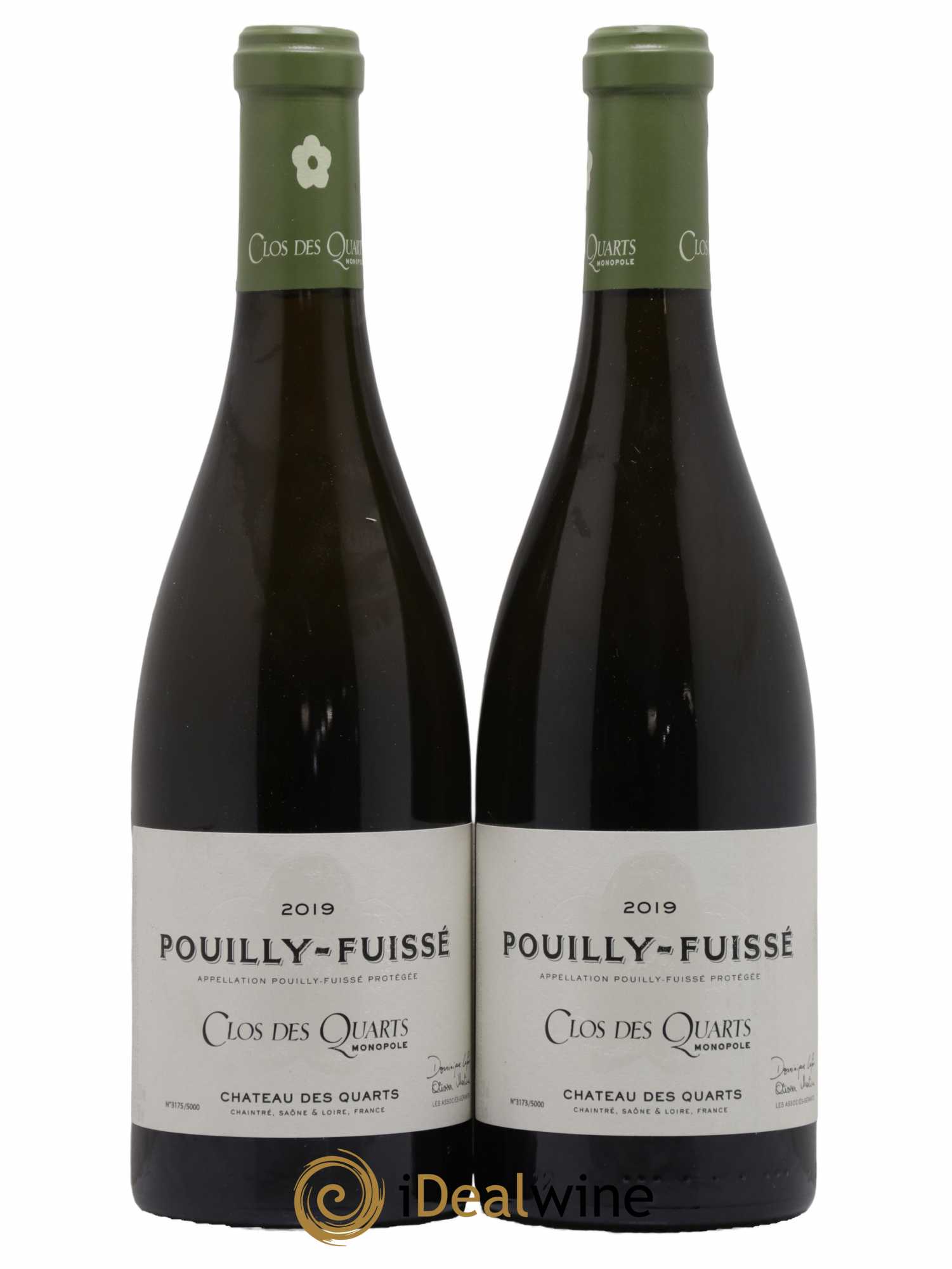 Pouilly-Fuissé Clos des Quarts Château des Quarts 2019 - Lotto di 2 bottiglie - 0