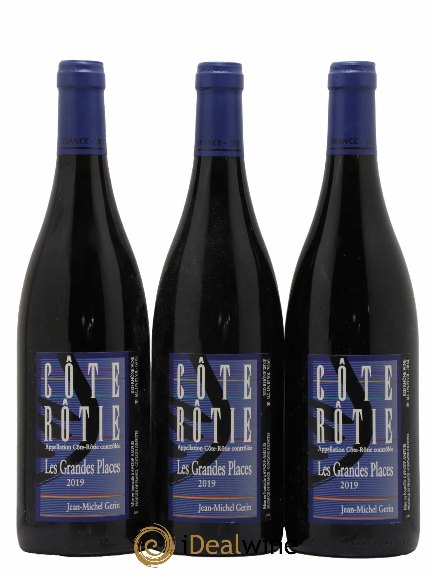 Côte-Rôtie Les Grandes Places Jean-Michel Gerin 2019 - Lot de 3 bouteilles - 0