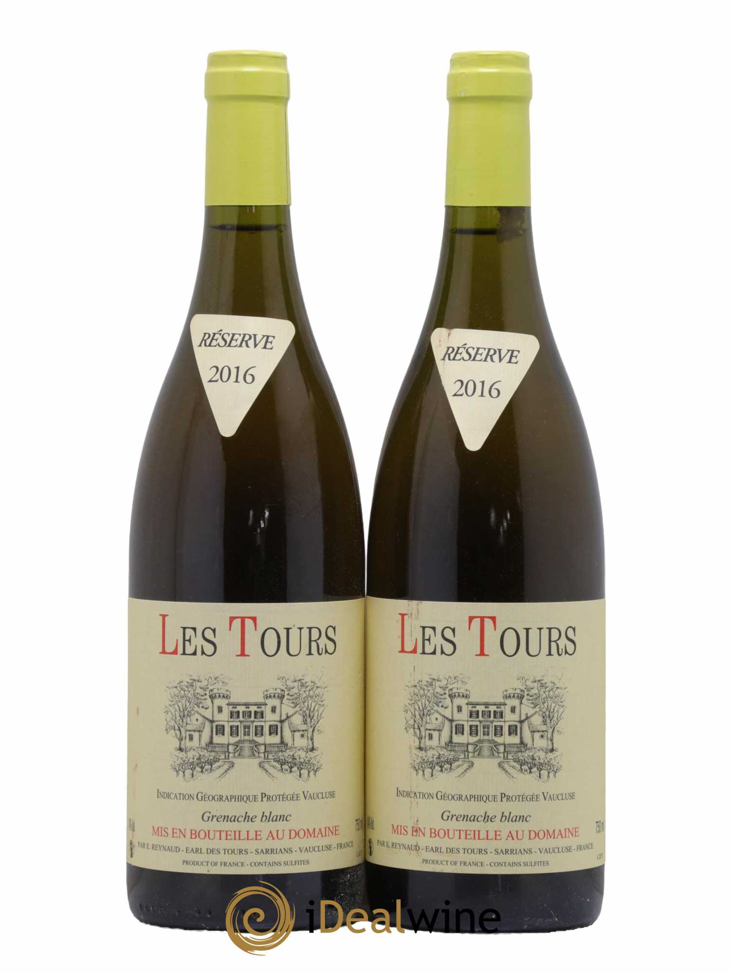 Vaucluse (Vin de Pays de Vaucluse) Les Tours Grenache Blanc Emmanuel Reynaud 2016 - Lot de 2 bouteilles - 0