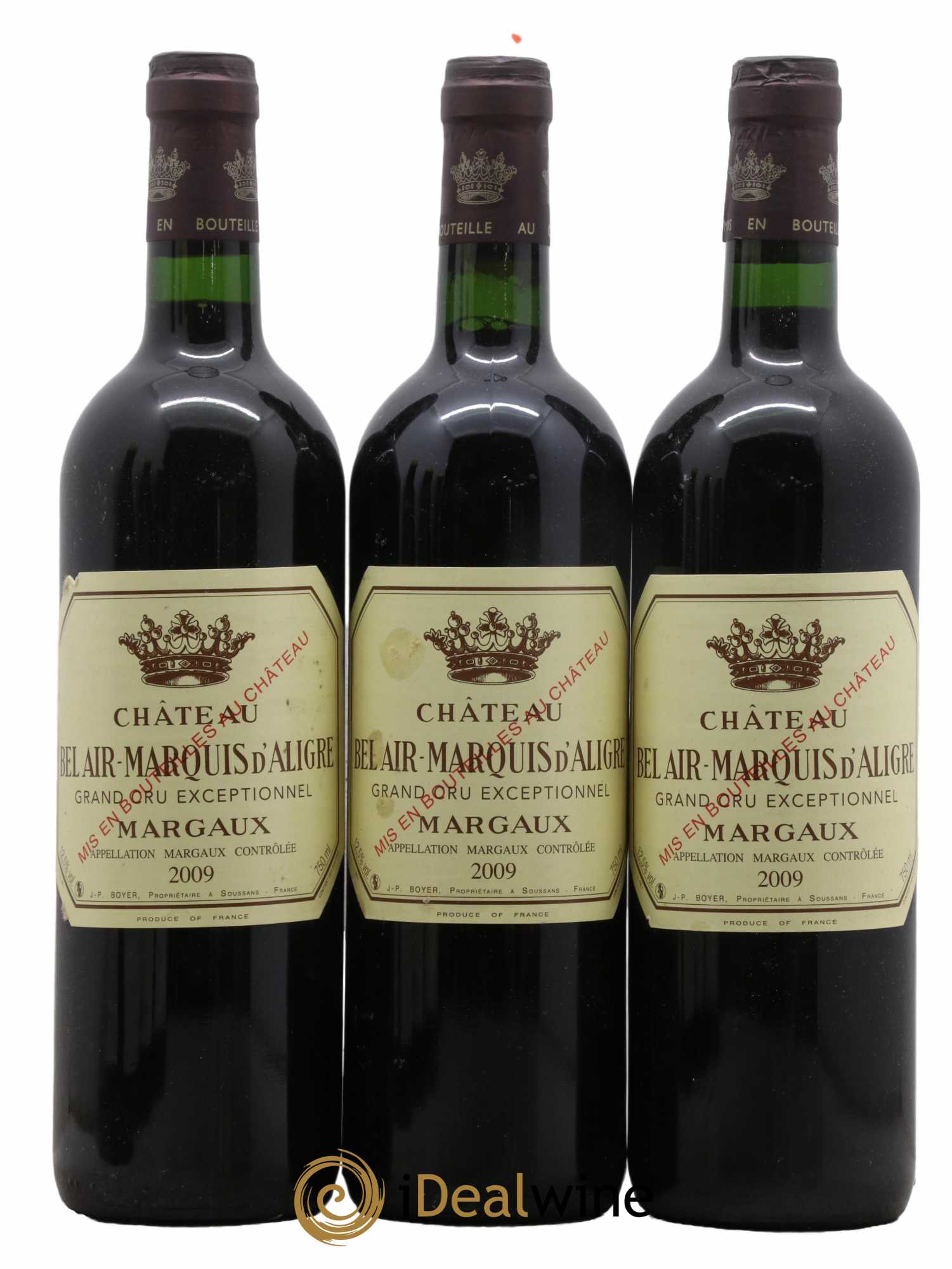 Château Bel Air Marquis d'Aligre 2009 - Lot de 3 bouteilles - 0