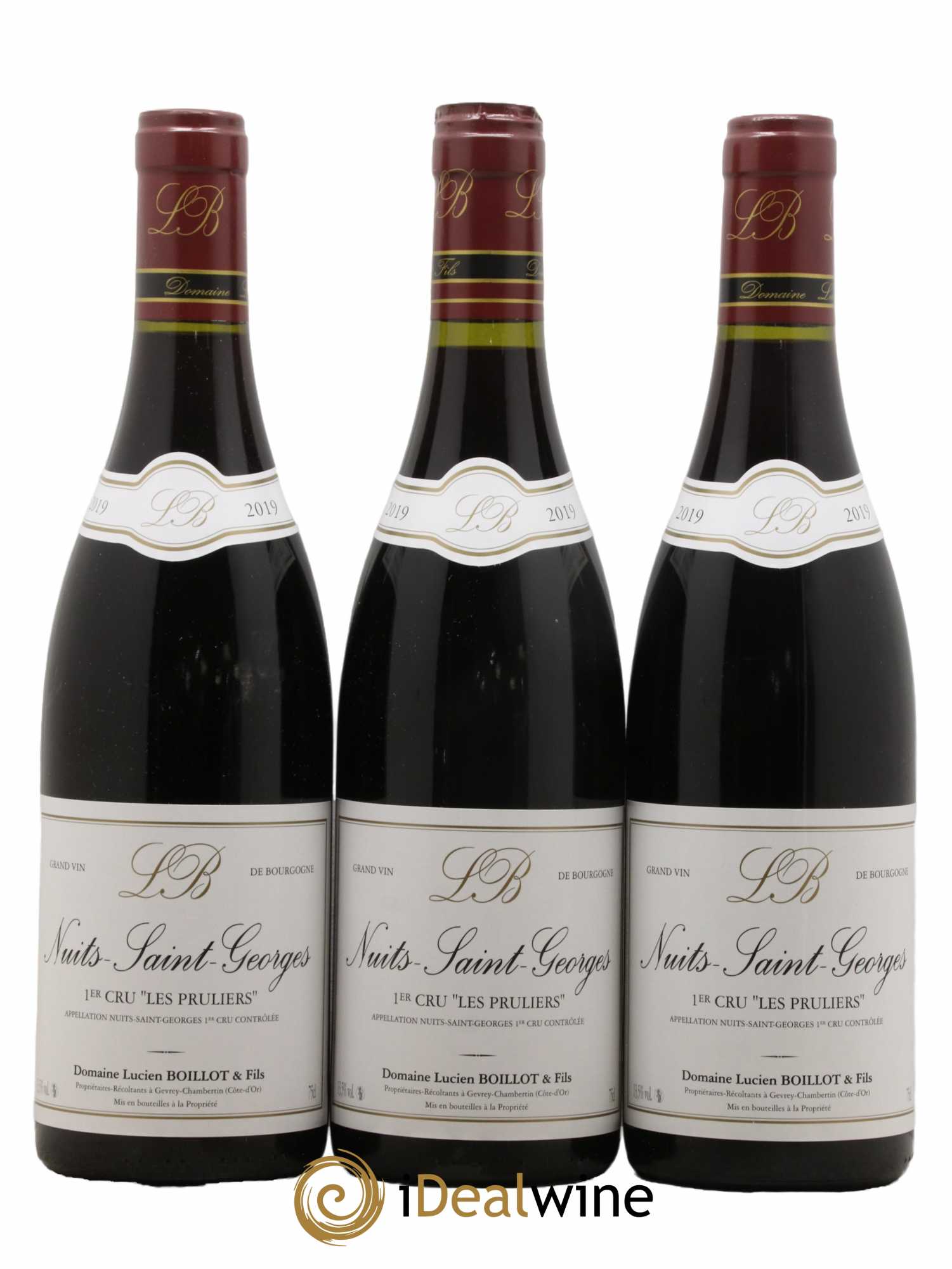 Nuits-Saint-Georges 1er Cru Les Pruliers Lucien Boillot & Fils (Domaine) 2019 - Lot de 3 bouteilles - 0