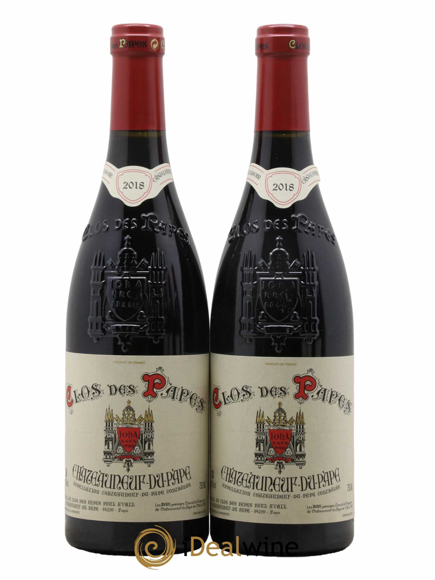 Châteauneuf-du-Pape Clos des Papes - Paul Avril 2018 - Lot de 2 bouteilles - 0