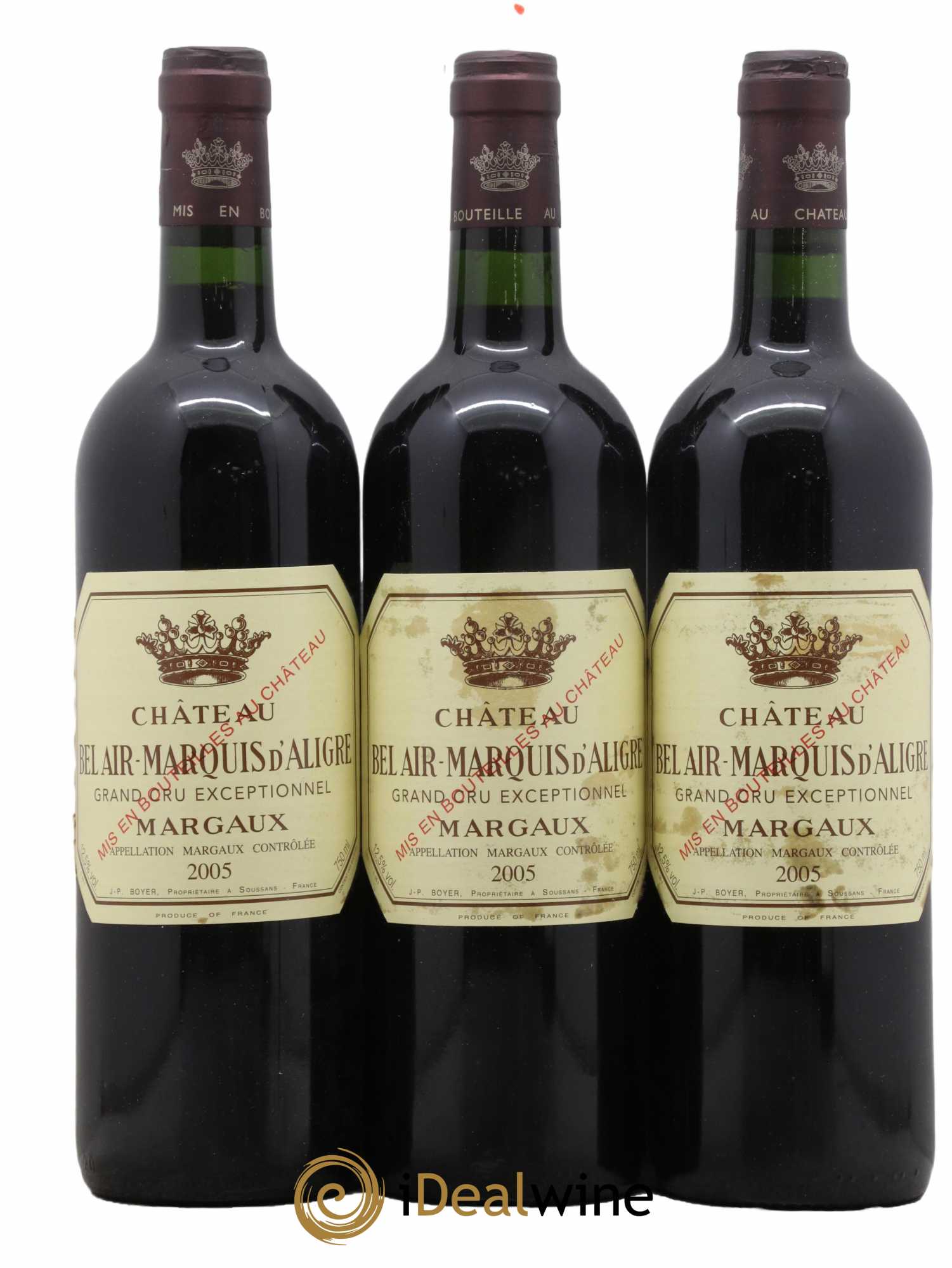 Château Bel Air Marquis d'Aligre 2005 - Lot de 3 bouteilles - 0