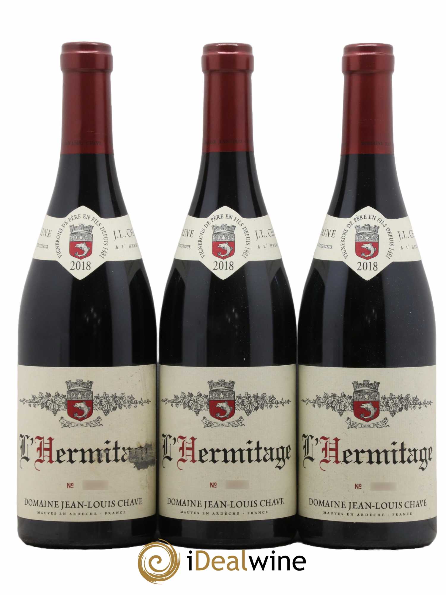 Hermitage Jean-Louis Chave 2018 - Lot de 3 bouteilles - 0